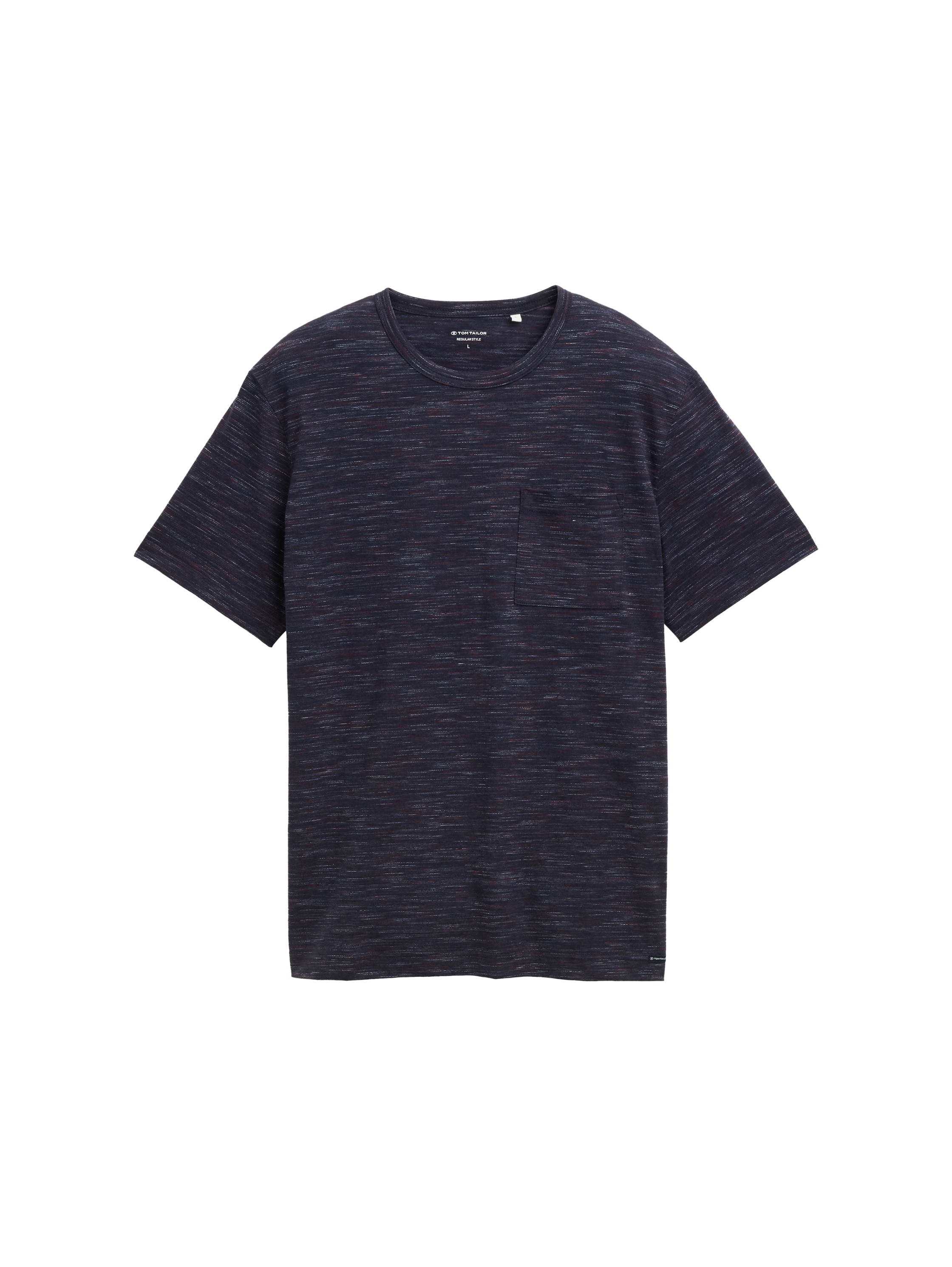 TOM TAILOR Rundhalsshirt, in melierter Optik