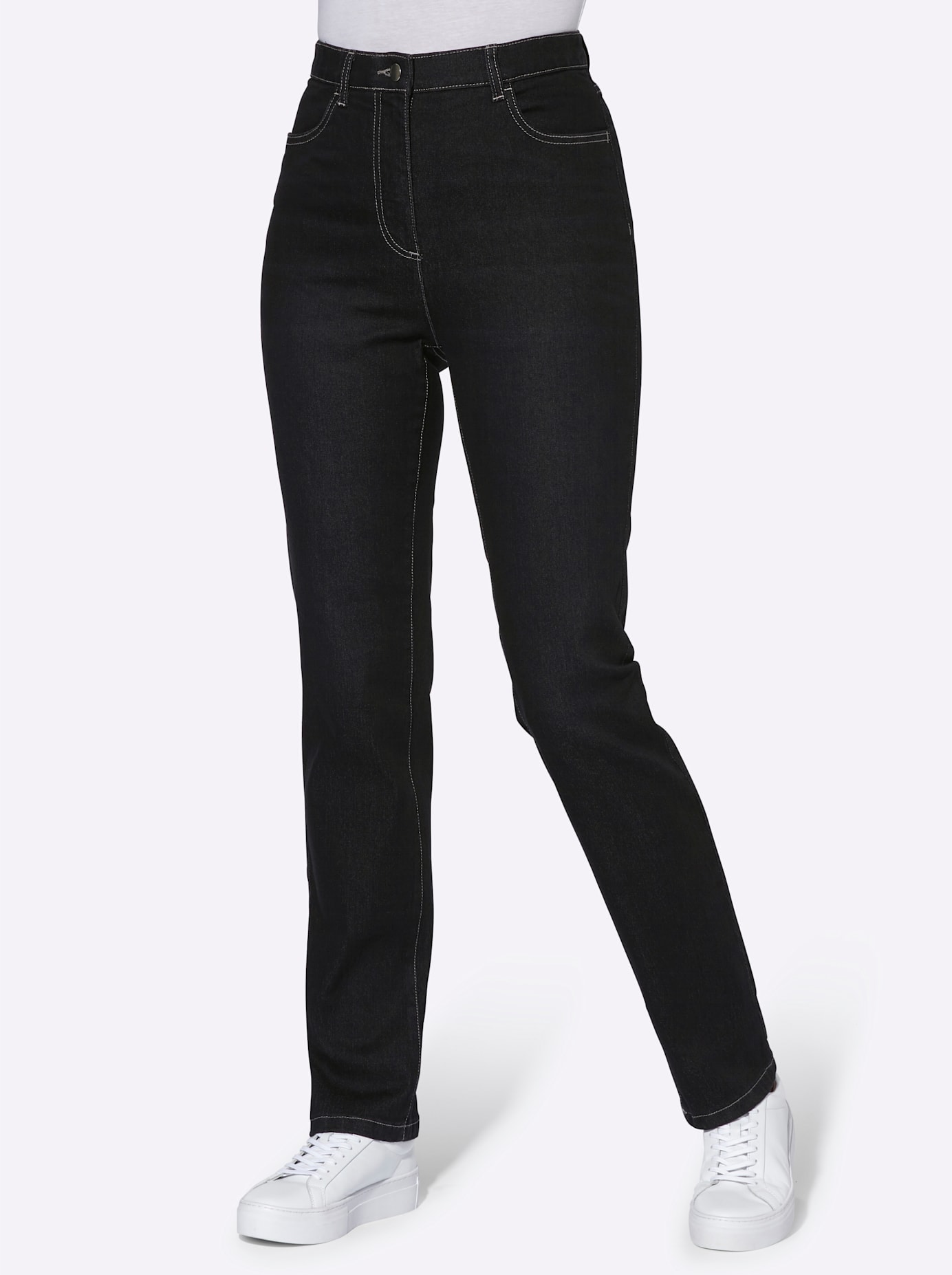 Classic Basics High-waist-Jeans, (1 tlg.)