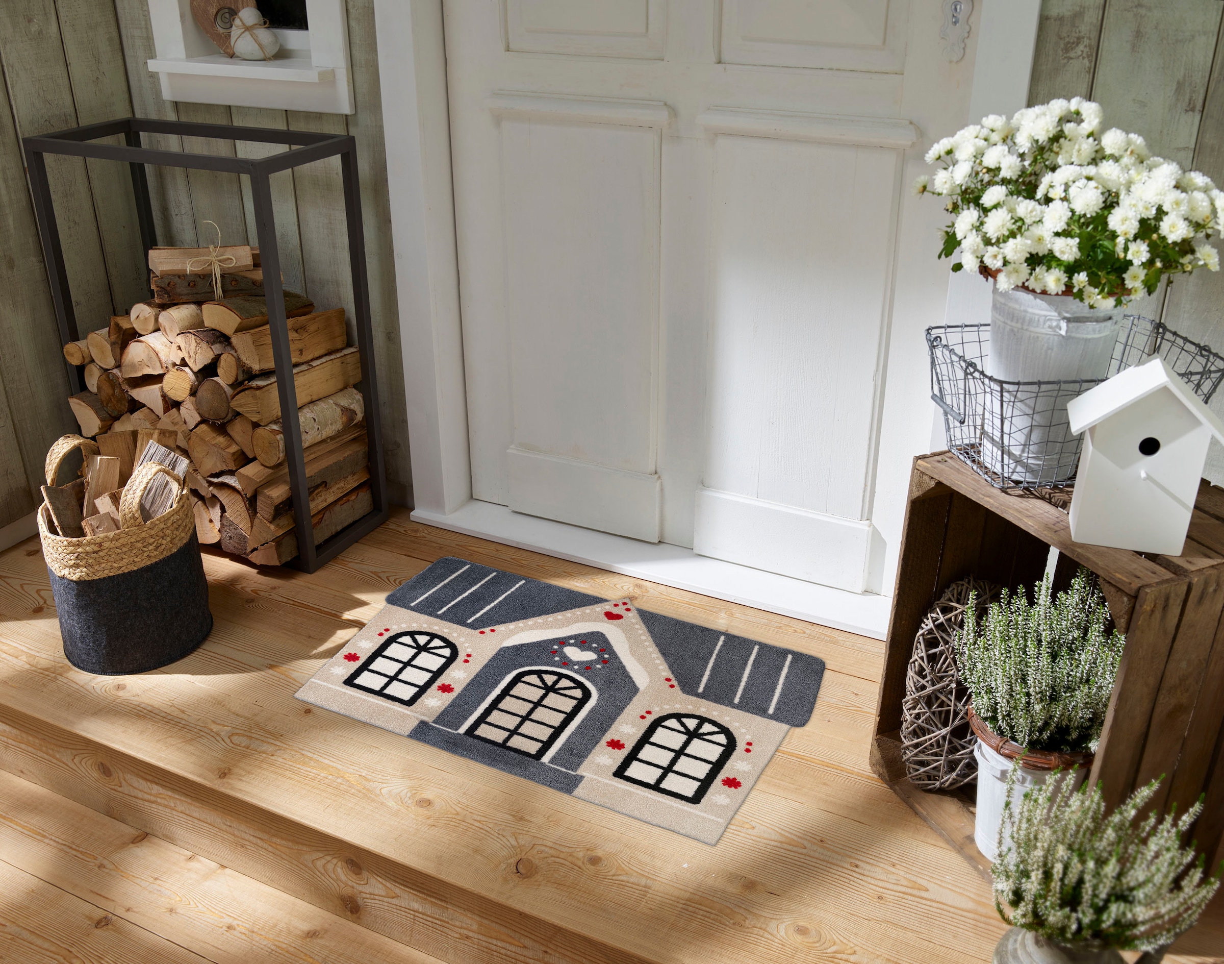 wash+dry by Kleen-Tex Fussmatte »Cozy Cabin«, rechteckig, 9 mm Höhe