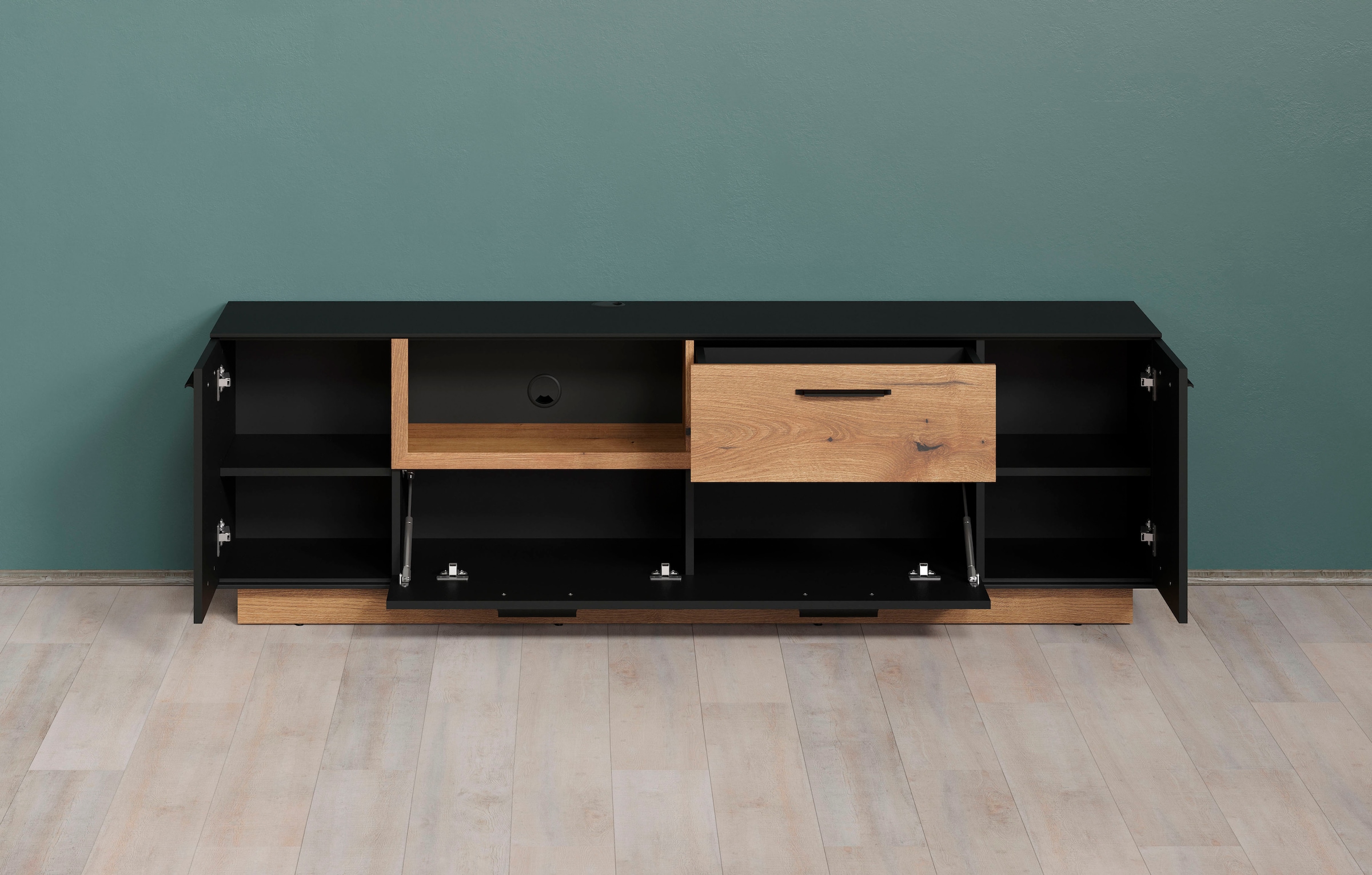 INOSIGN TV-Bank »Premont« 1 Stk. tlg. Eleganter, zweifarbiger TV-Schrank - Lowboard mit Soft-Close