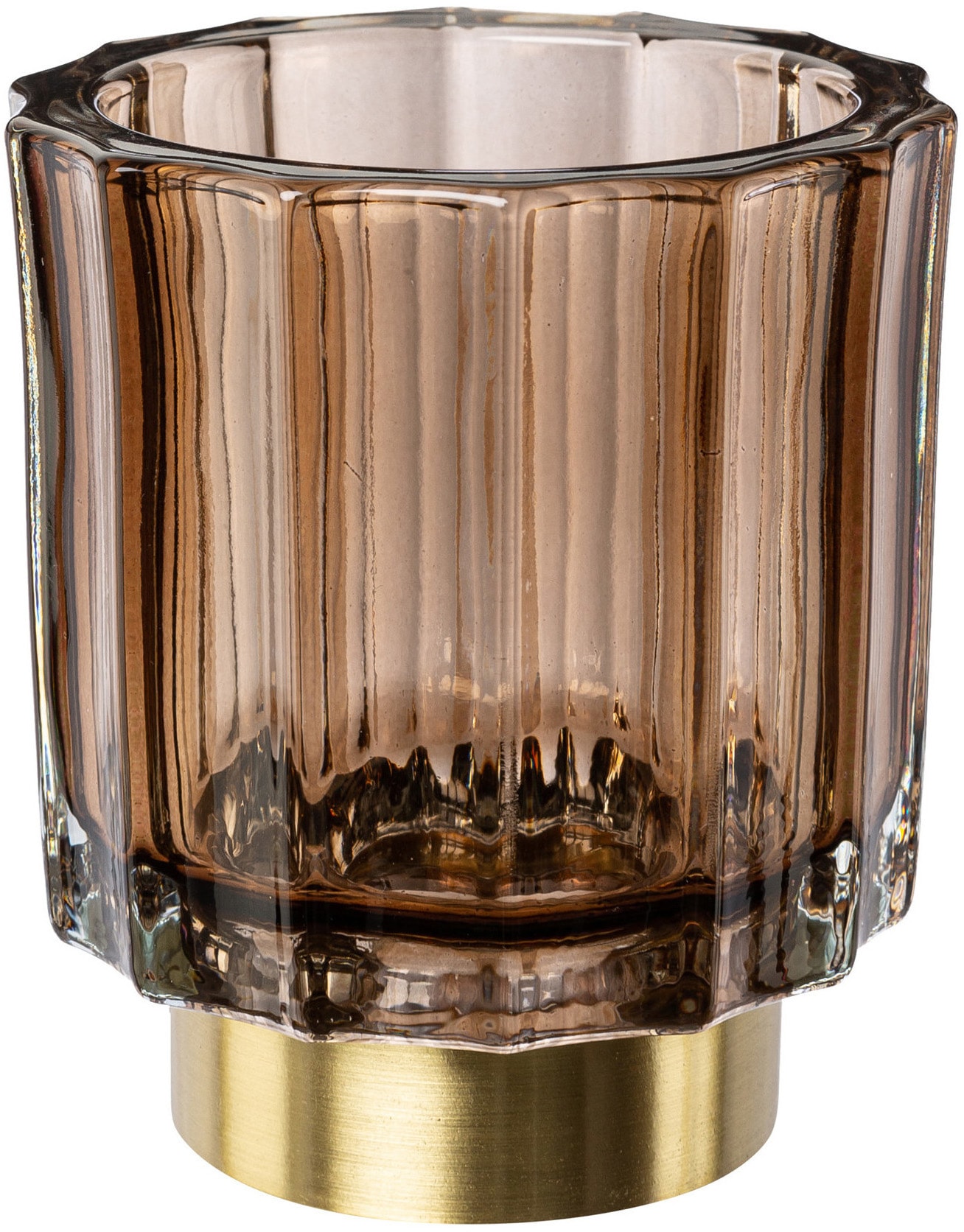 Creativ deco Teelichthalter »Weihnachtsdeko«, (3 St.), mit goldfarbenem Standfuss