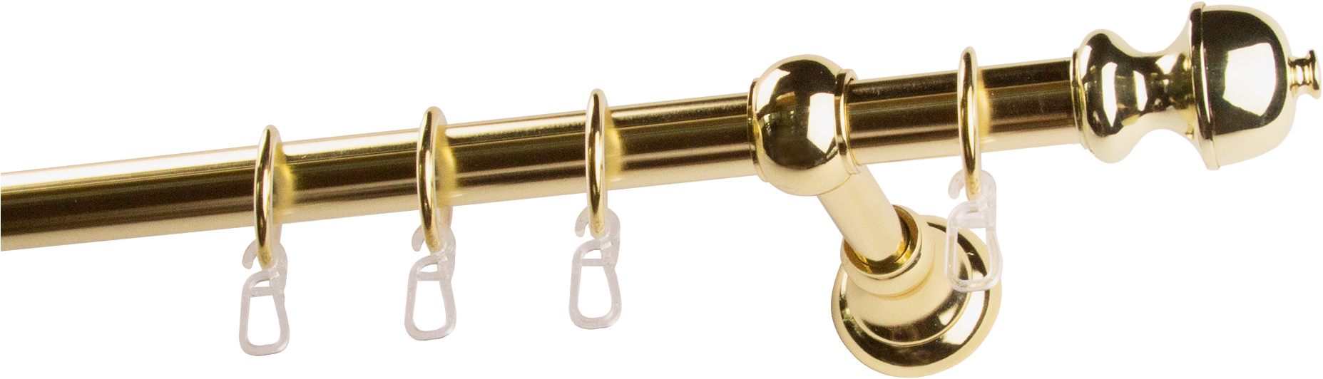 GARESA Gardinenstange »ANDREA«, 1 läufig-läufig, Wunschmasslänge, Vorhanggarnitur, verlängerbar, Endknopf Profil klein, mit Ringen