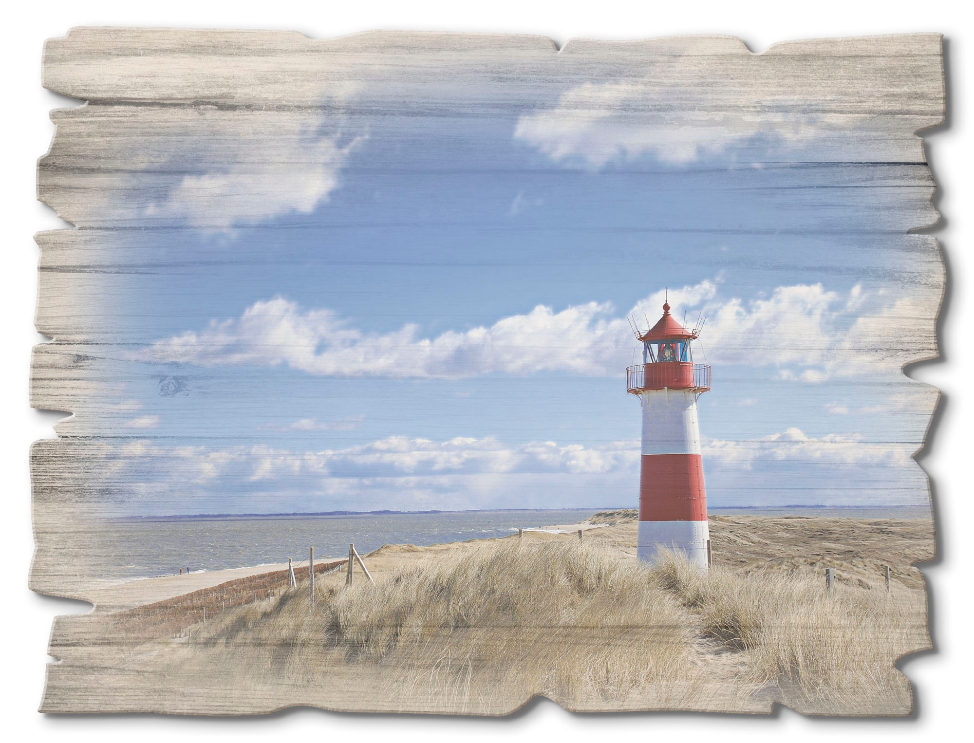 Image of Artland Holzbild "Leuchtturm Sylt" Gebäude 1 Stk. tlg.