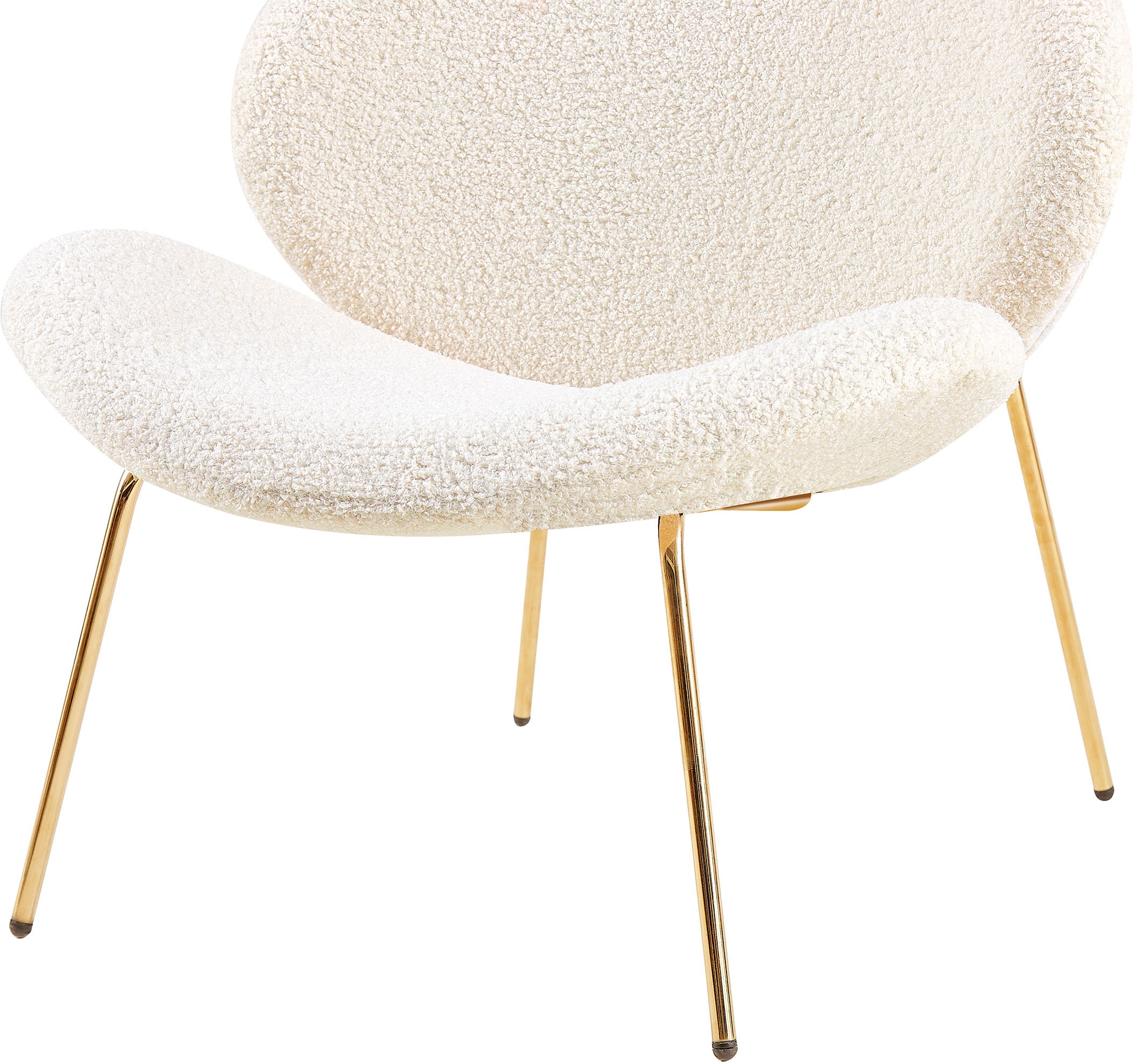 Kayoom Polsterstuhl »Stuhl Jaden 125 2er-Set, im angesagten Stoff mit dem Kräusel-Effekt«, (Set), 2 St., Ästhetisch minimalistisches Design, Bouclé Stoff, breites Sitzen