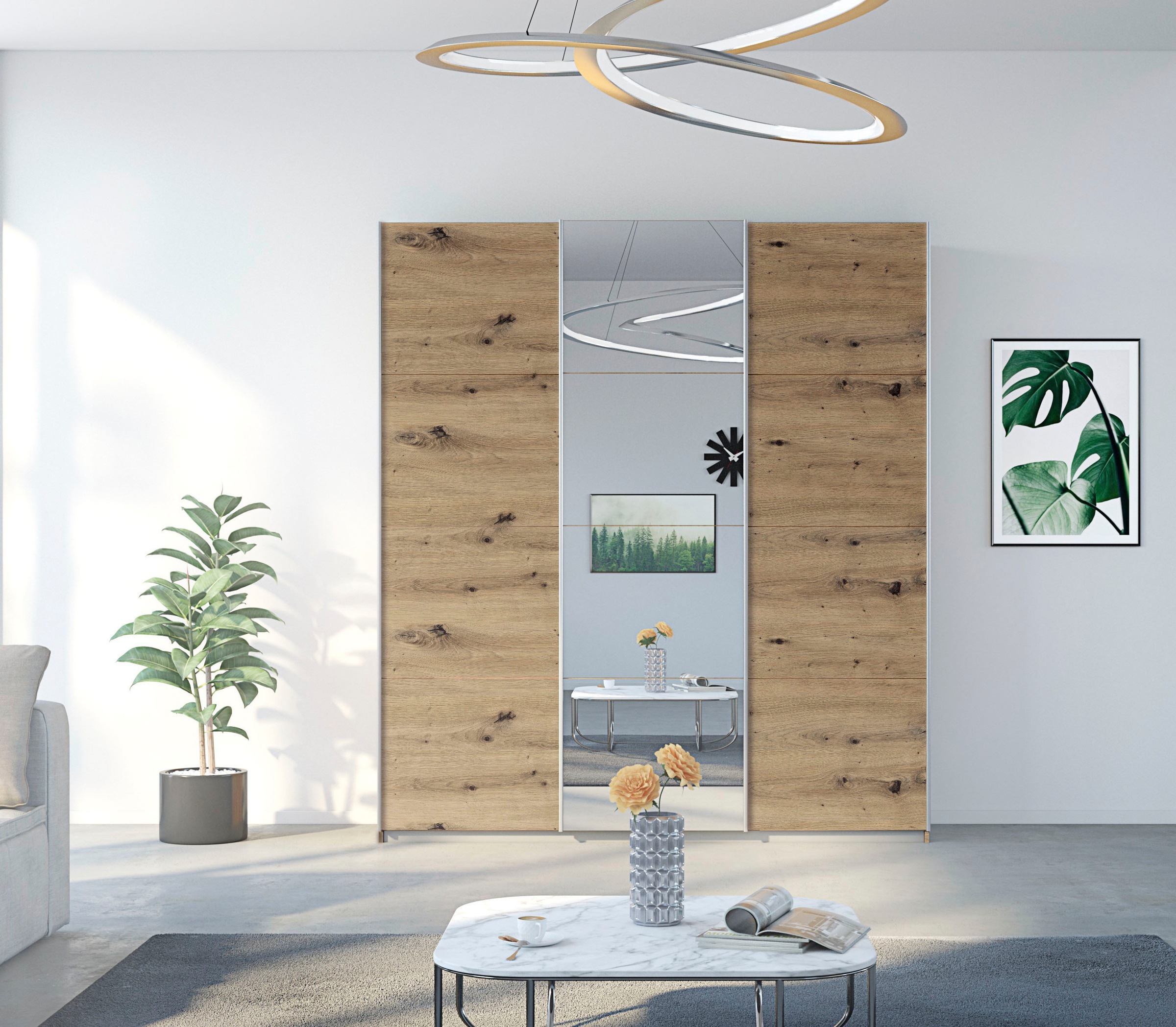GOODproduct Kleiderschrank »Mehrzweckschrank Aktenschrank Möbel Mietswohnung Schlafzimmer TOMA« Breiten 203/271/315/360 cm, Höhen 210/229 cm,  inkl. Regaleinsatz sowie zusätzlichen Einlegeböden MADE IN GERMANY