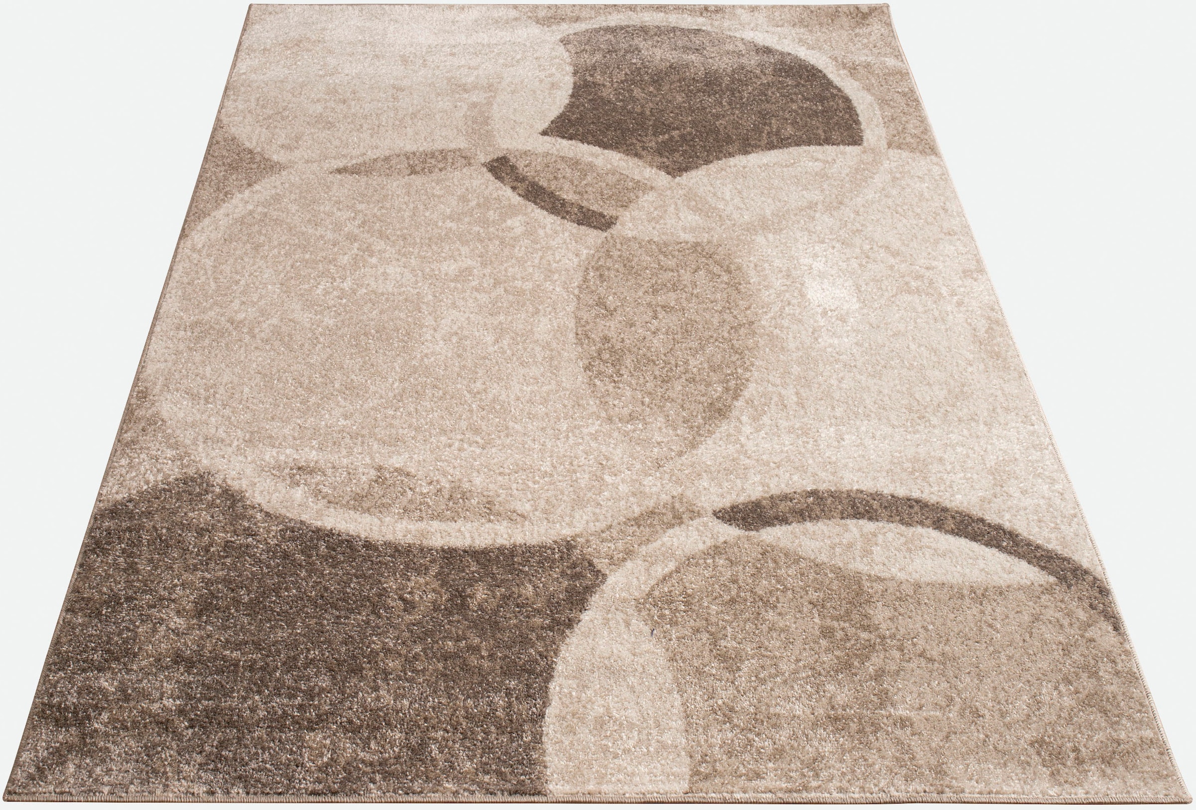 Image of Paco Home Teppich "Sinai 055" rechteckig 13 mm Höhe Kurzflor, modernes Design, Motiv Kreise