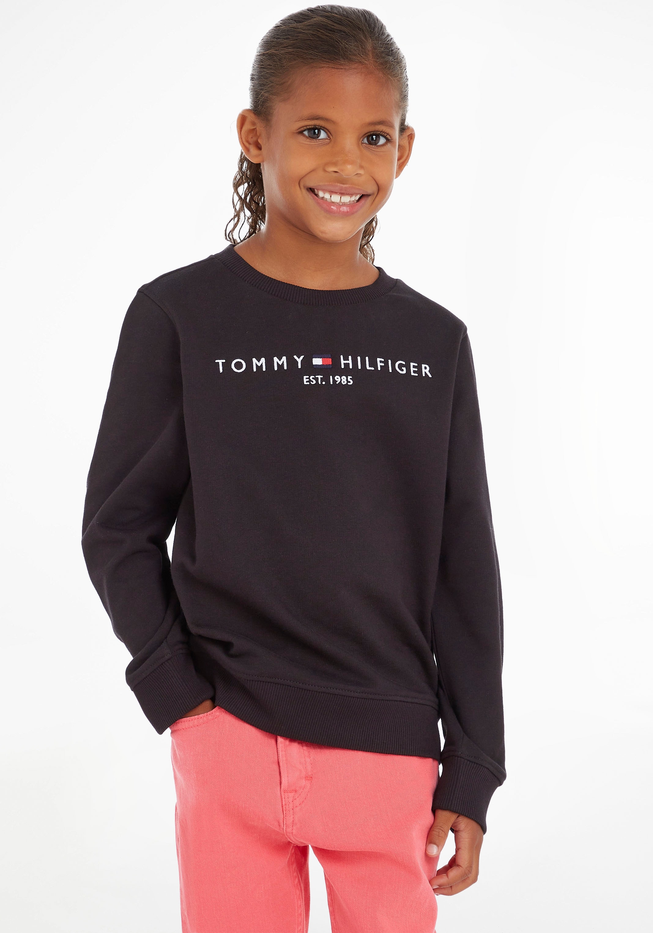 Modische Tommy Hilfiger Sweatshirt »ESSENTIAL und Junior kaufen Kinder versandkostenfrei Jungen Kids Mädchen SWEATSHIRT«, MiniMe,für