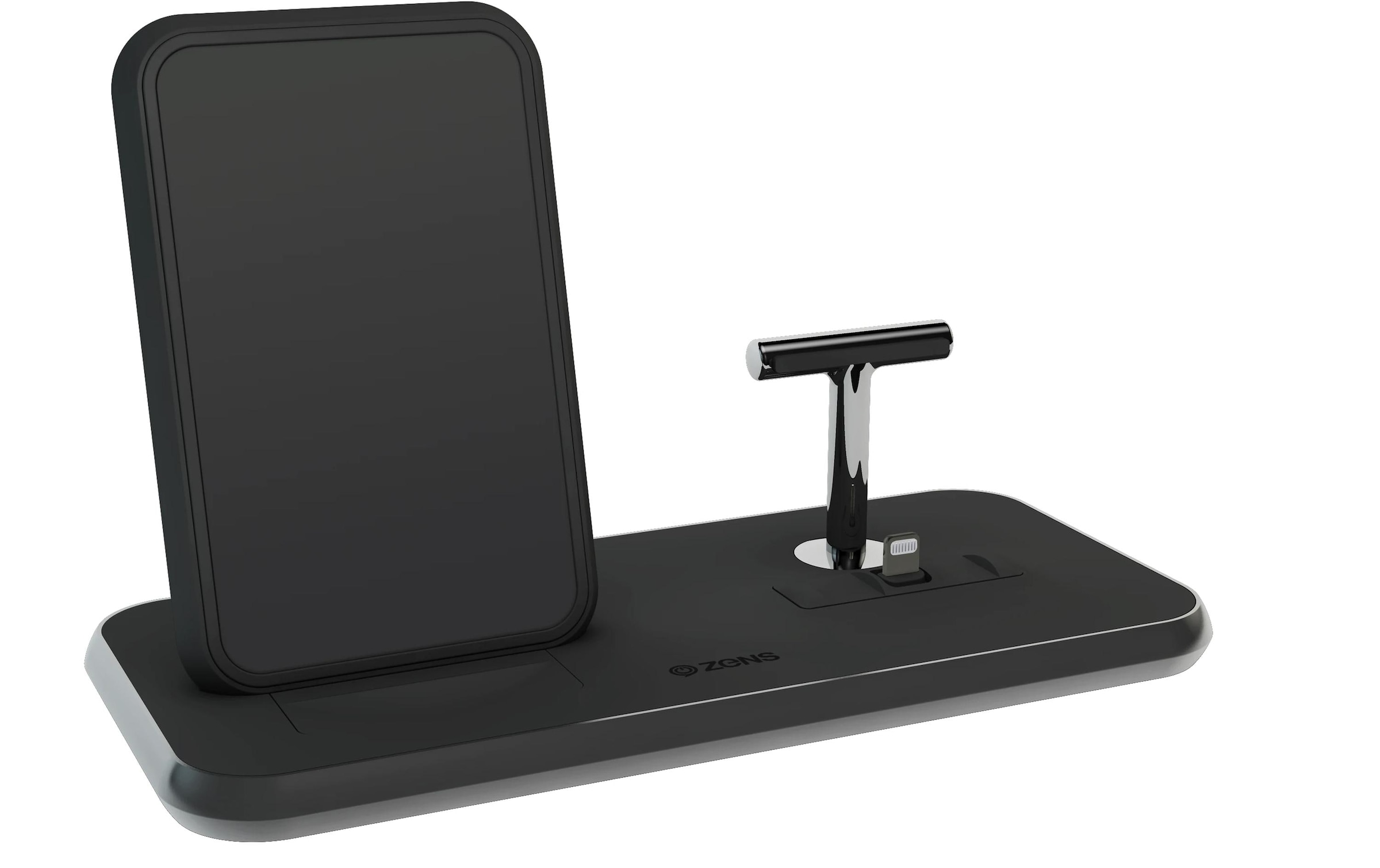 Wireless Charger »Dual QI + Lightning Schwarz«