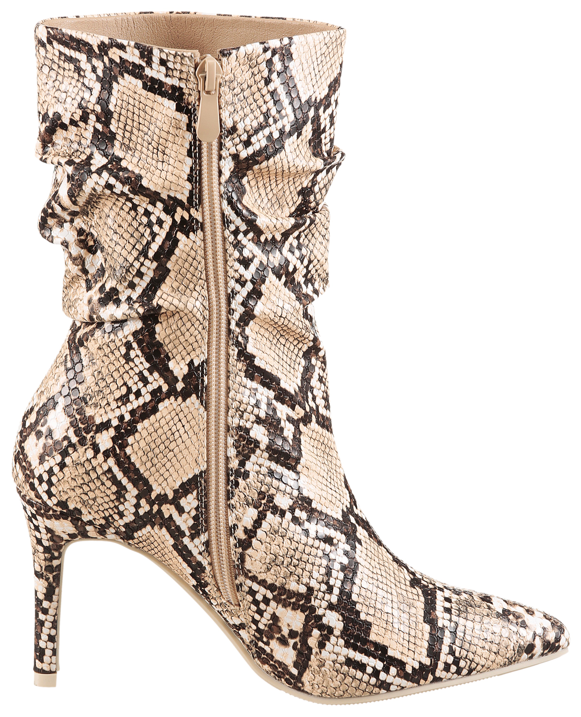 Aniston SHOES Stiefelette  mit Raffungen am slouchy Schaft