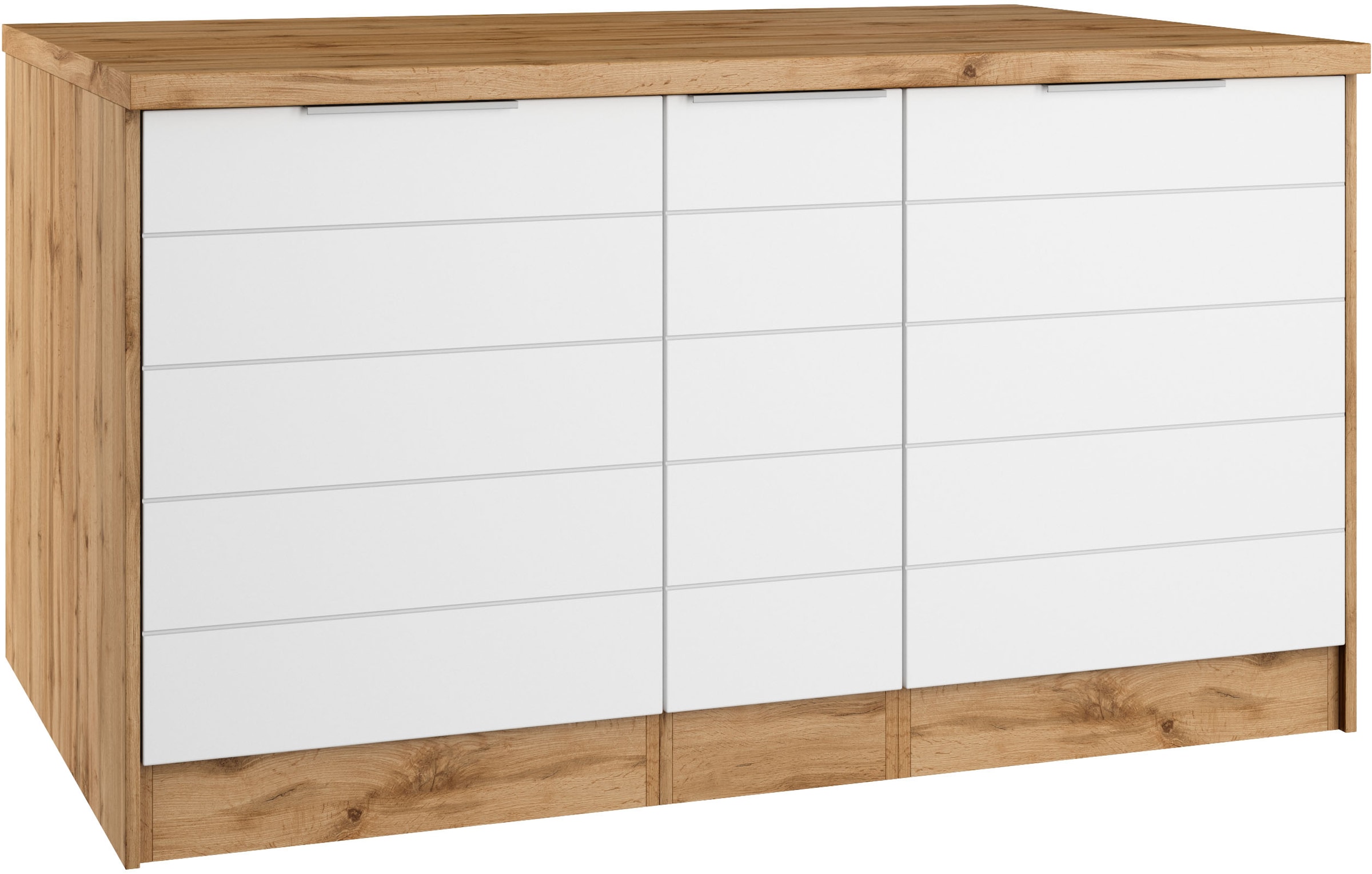 KOCHSTATION Kücheninsel »KS-Luhe, Breite 153 cm, mit Flaschenregal« MDF-Fronten, Arbeitsplatte 38mm stark