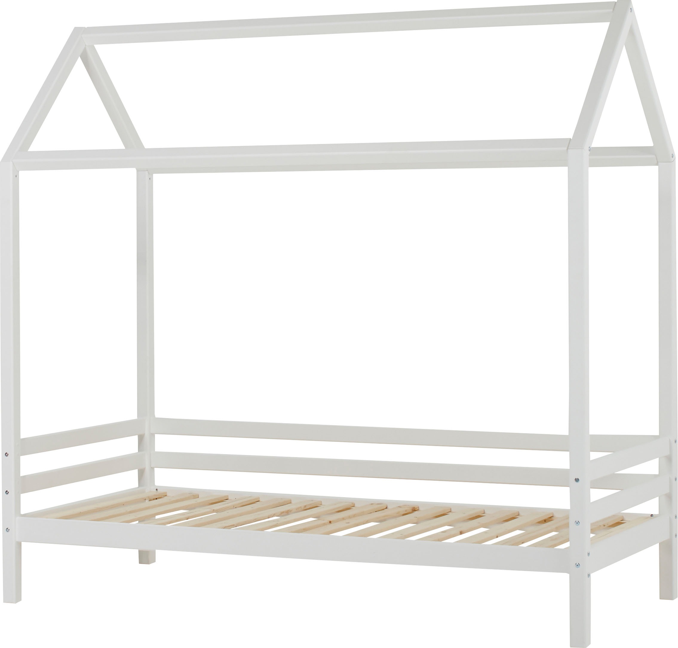 Image of Hoppekids Kinderbett »ECO Dream«, Hausbett mit Dach 90x200 massiv weiss bei Ackermann Versand Schweiz