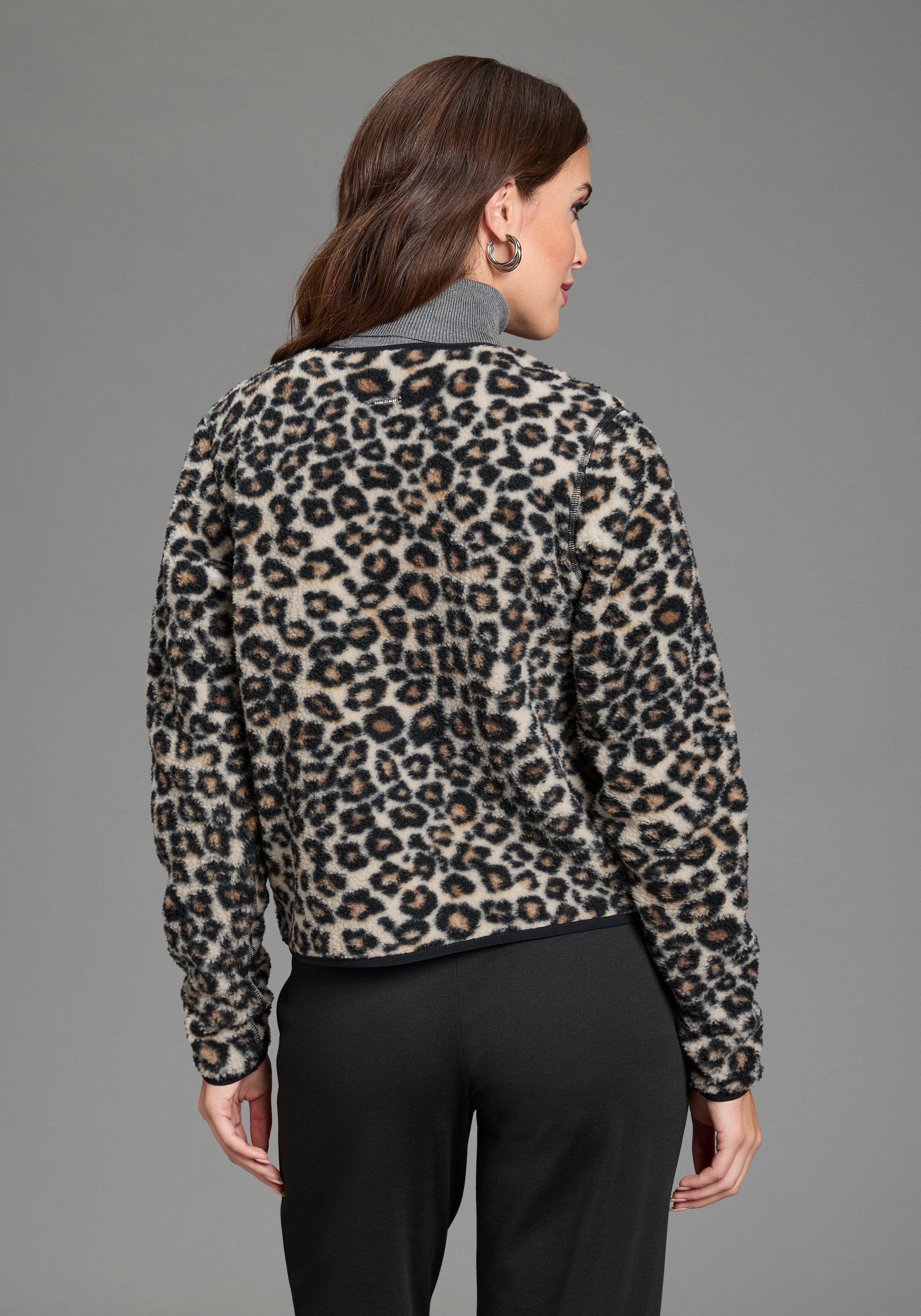 Bruno Banani Veste polaire polaire teddy duveteuse avec boutons imprimés