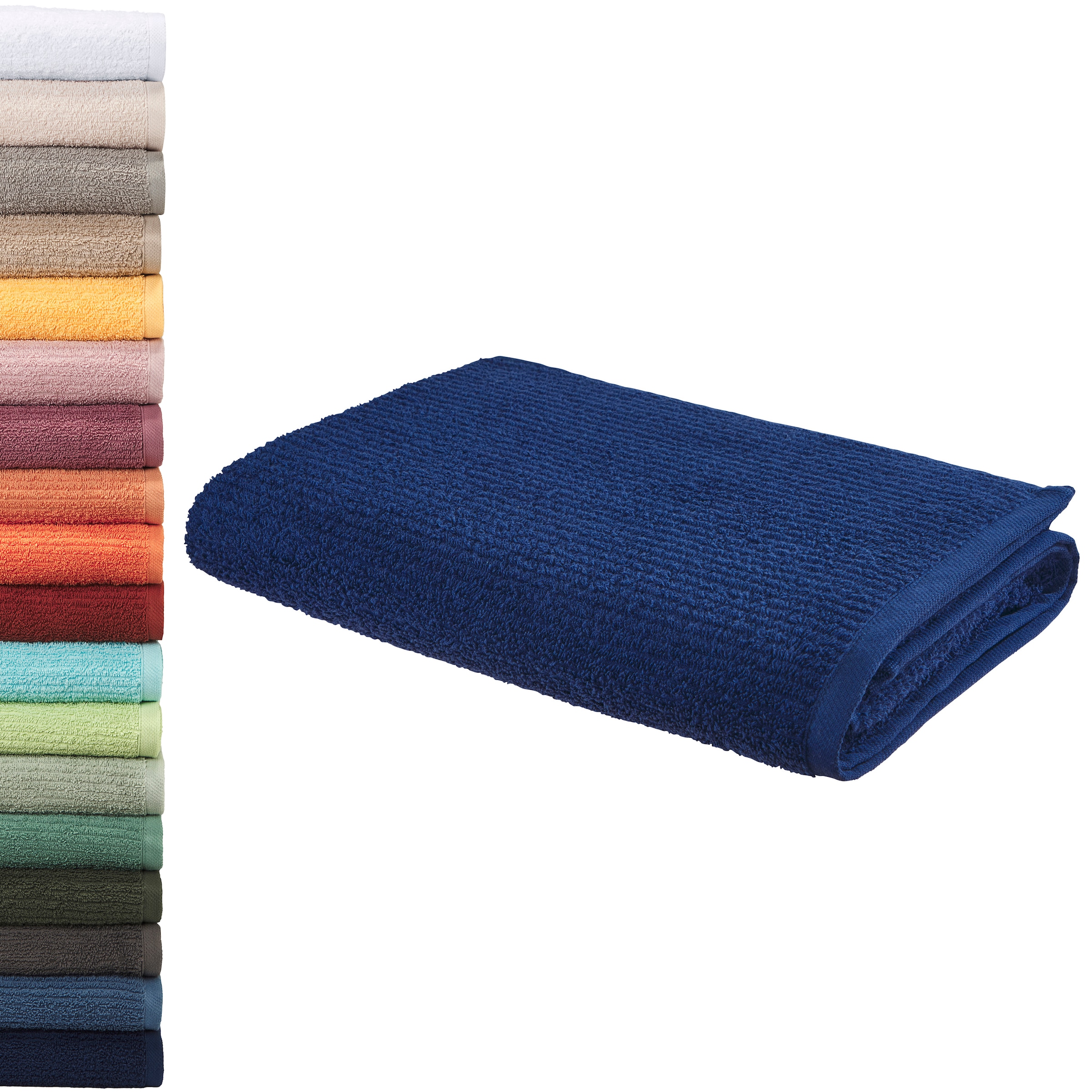 GOODproduct Serviette de bain »Riva, 80x150, Premium Handtücher, 500 gr/m²« structure en relief, rayures, doux, garantie 5 ans
