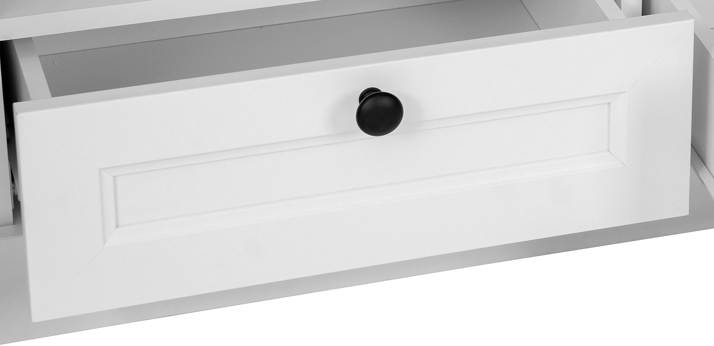 GOODproduct TV-Board »Ismund« aus MDF, mit Holz-Zierleiste, schwarzem Metallgriff, Breite 180 cm