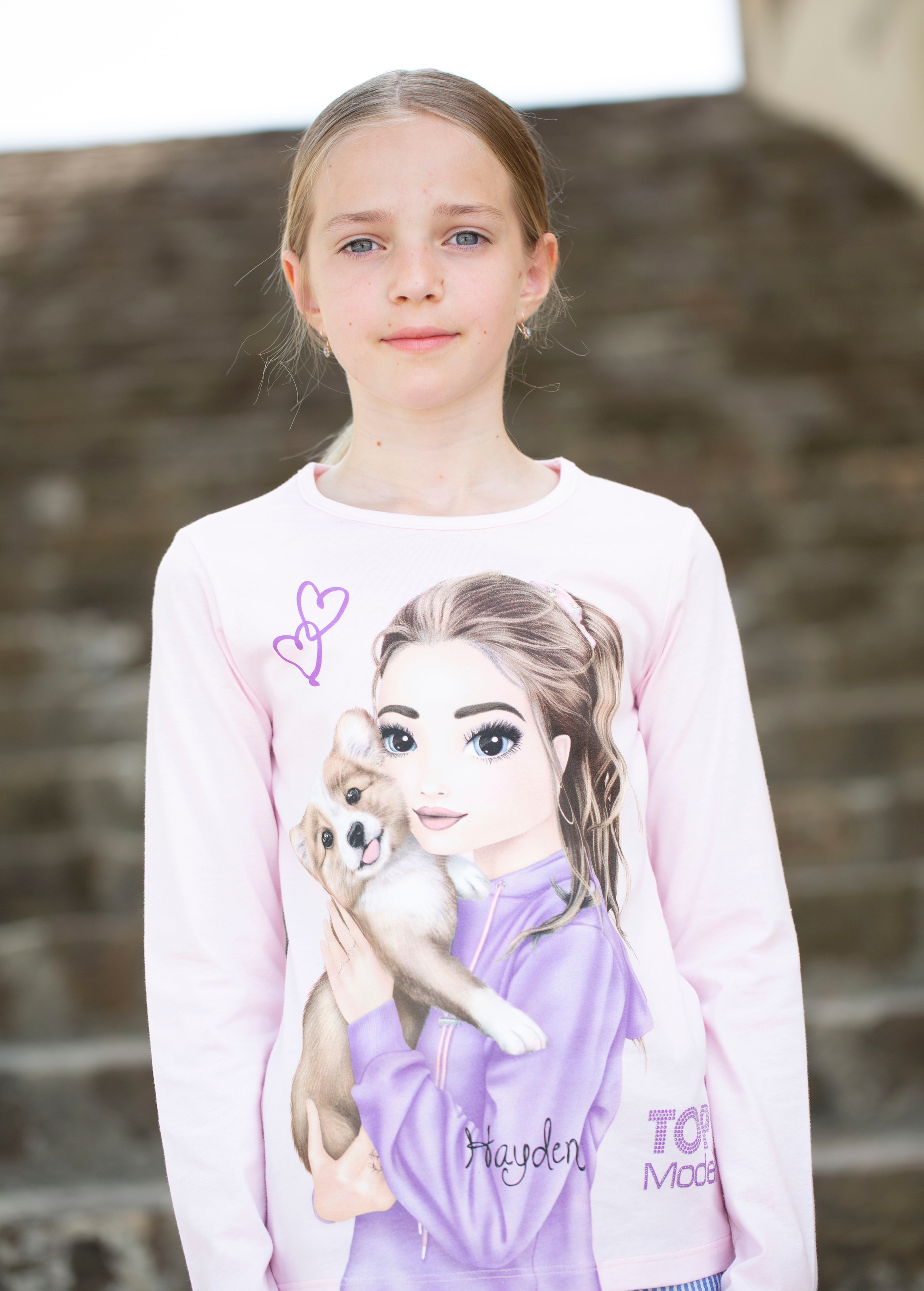 Image of TOPModel Langarmshirt mit grossem TOP Model Frontmotiv