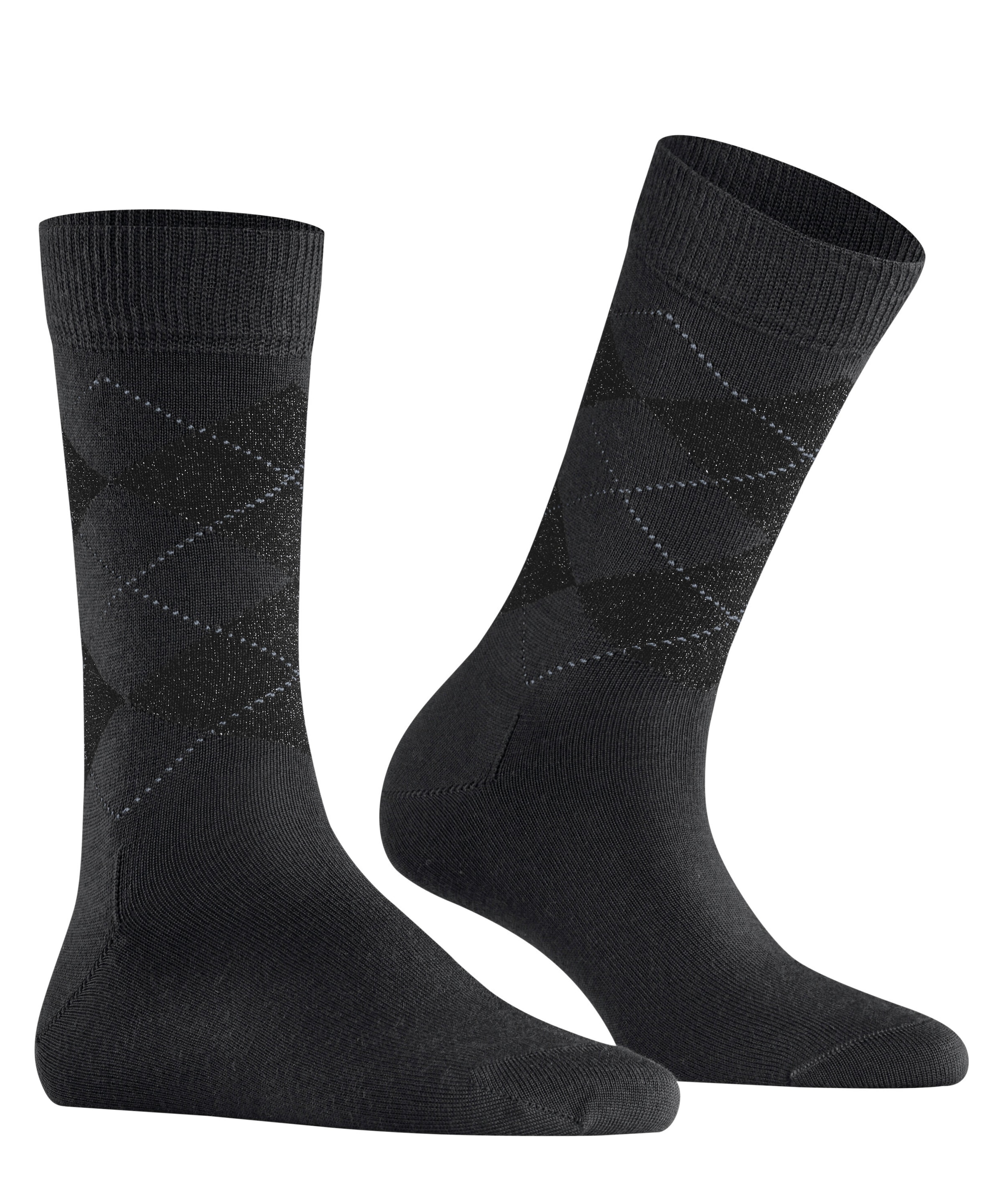 Burlington Chaussettes »Marylebone Glitter« Taille unique 36-41, motif argyle, fils lurex, chaud