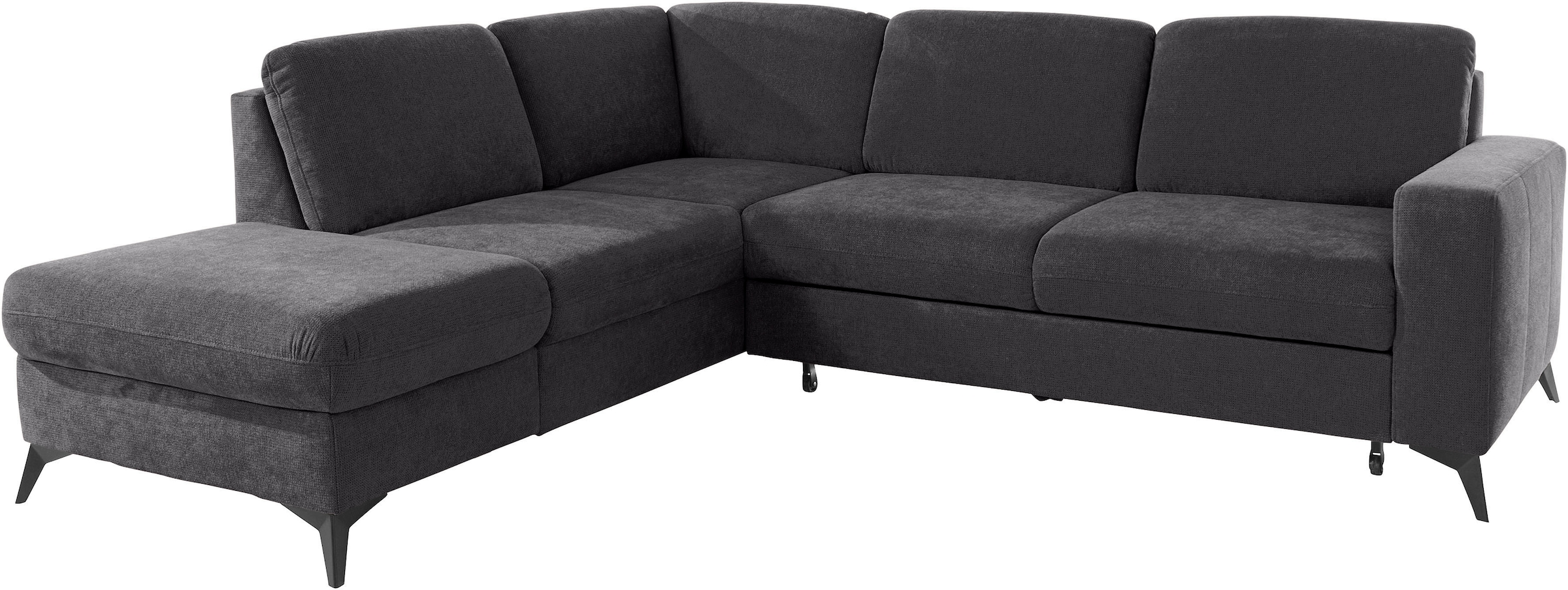 Places of Style Ecksofa »Lolland L-Form«, Wahlweise mit Bettfunktion und Stauraum, auch mit abwischbarem Bezug