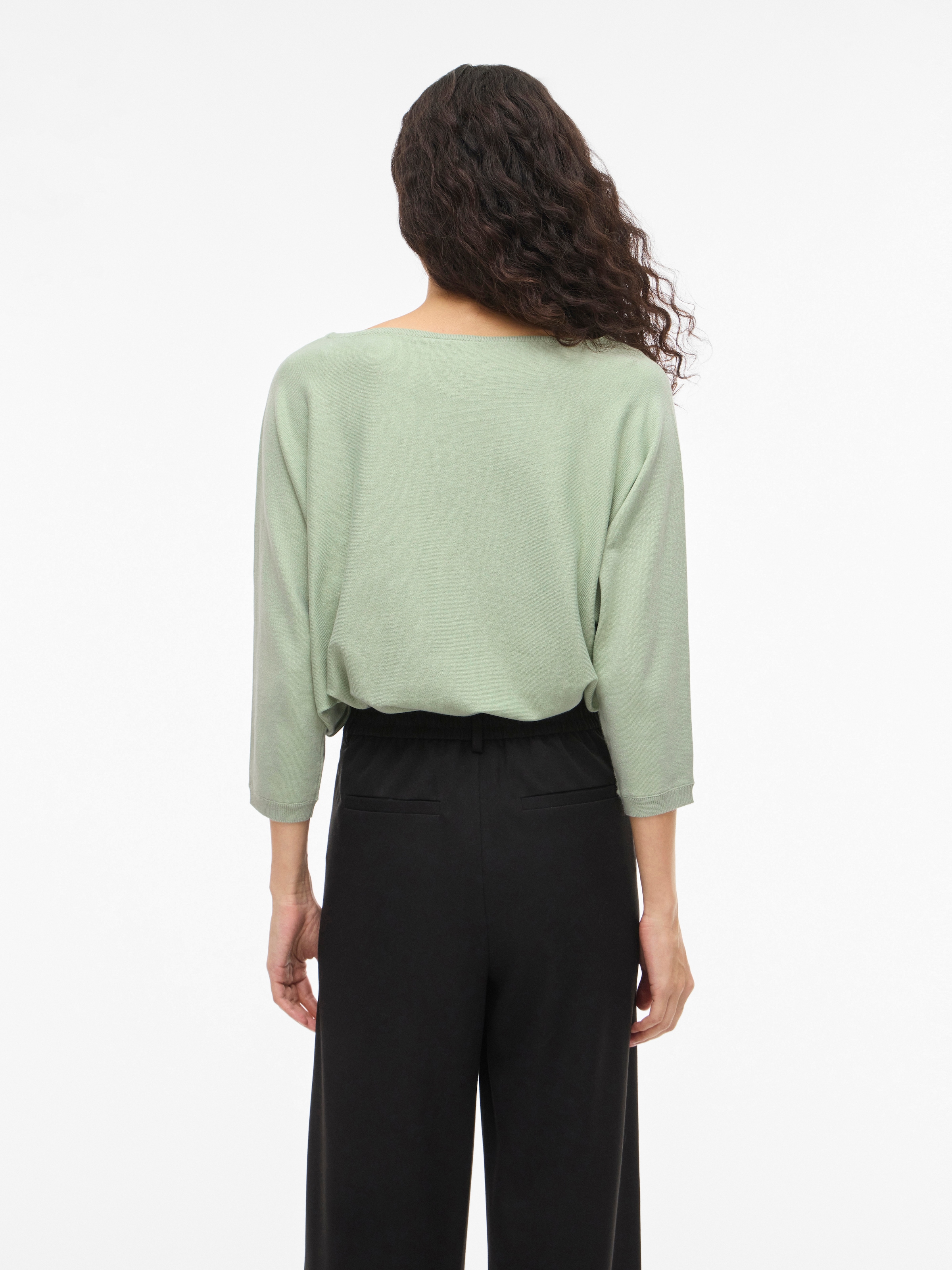 Vila Pull à manches 3/4 »VIMALU BOATNECK 3/4 SLEEVE KNIT TOP-NOOS« Materialmix, loose fit
