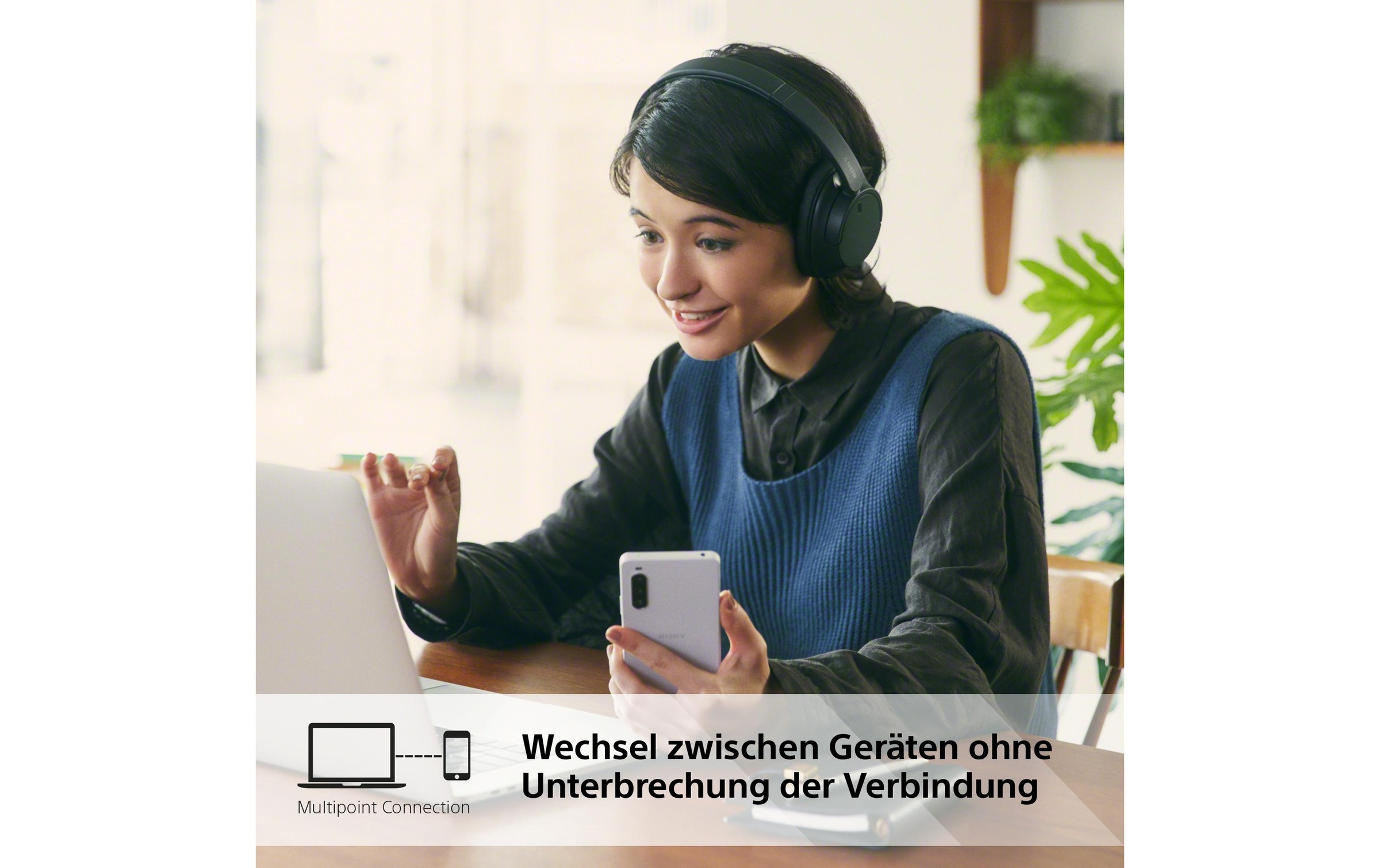 Sony Over-Ear-Kopfhörer »Over-Ear-Kopfhörer WH«, Bluetooth