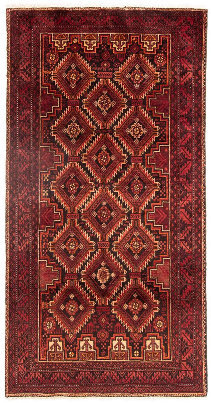 Image of morgenland Hochflor-Läufer »Belutsch Durchgemustert Multicolore 196 x 97 cm«, rechteckig, 0,8 mm Höhe, Handgeknüpft bei Ackermann Versand Schweiz