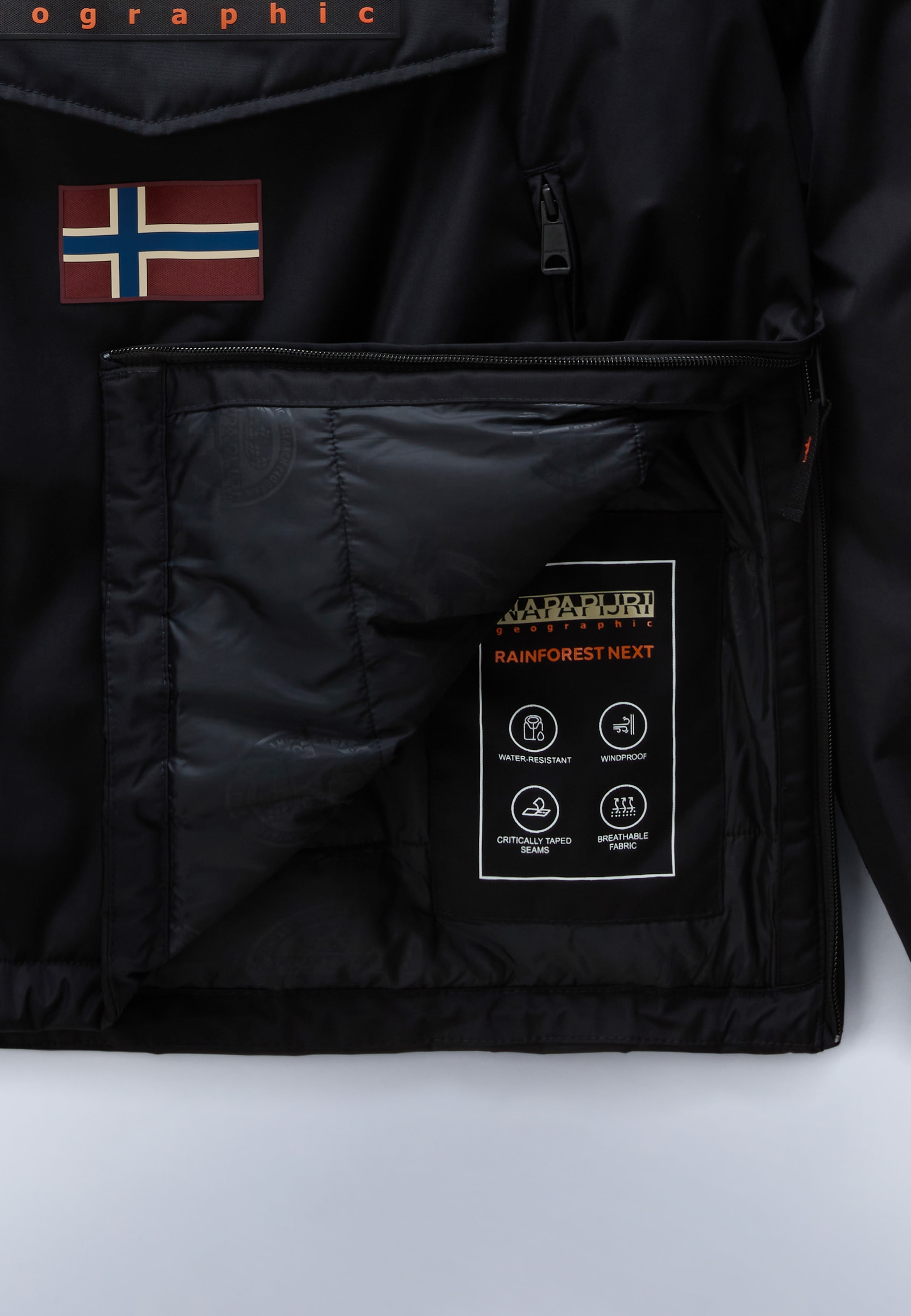 Napapijri Anorak avec capuche en polyester, aussi disponible en grandes tailles