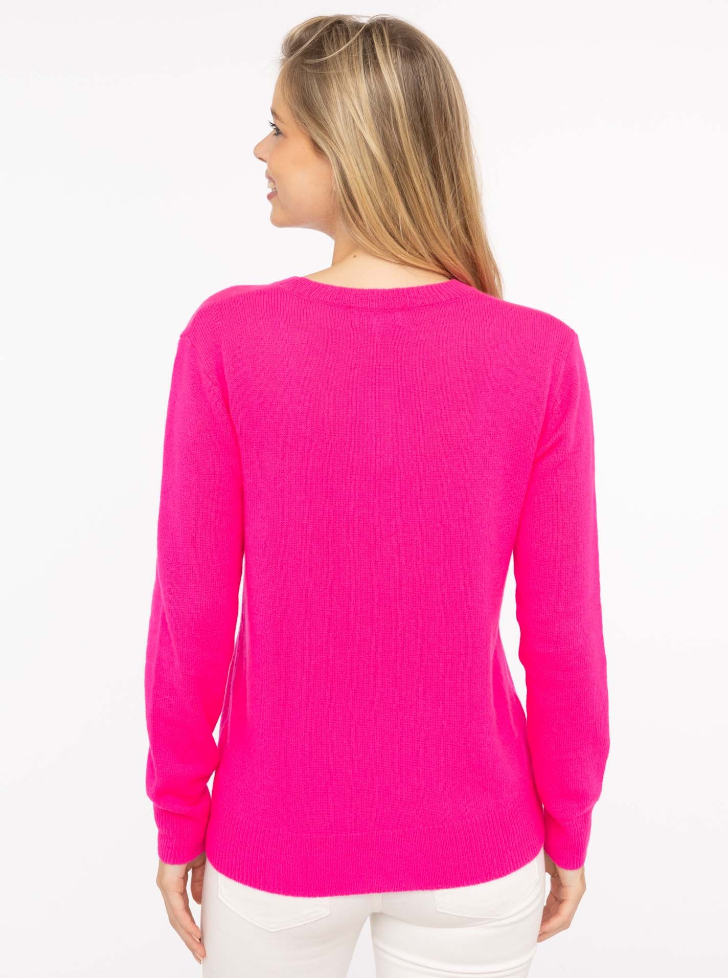 Zwillingsherz Kaschmirpullover »"LOVE" wording« Rundhals, mit LOVE Aufschrift in Neonfarbe