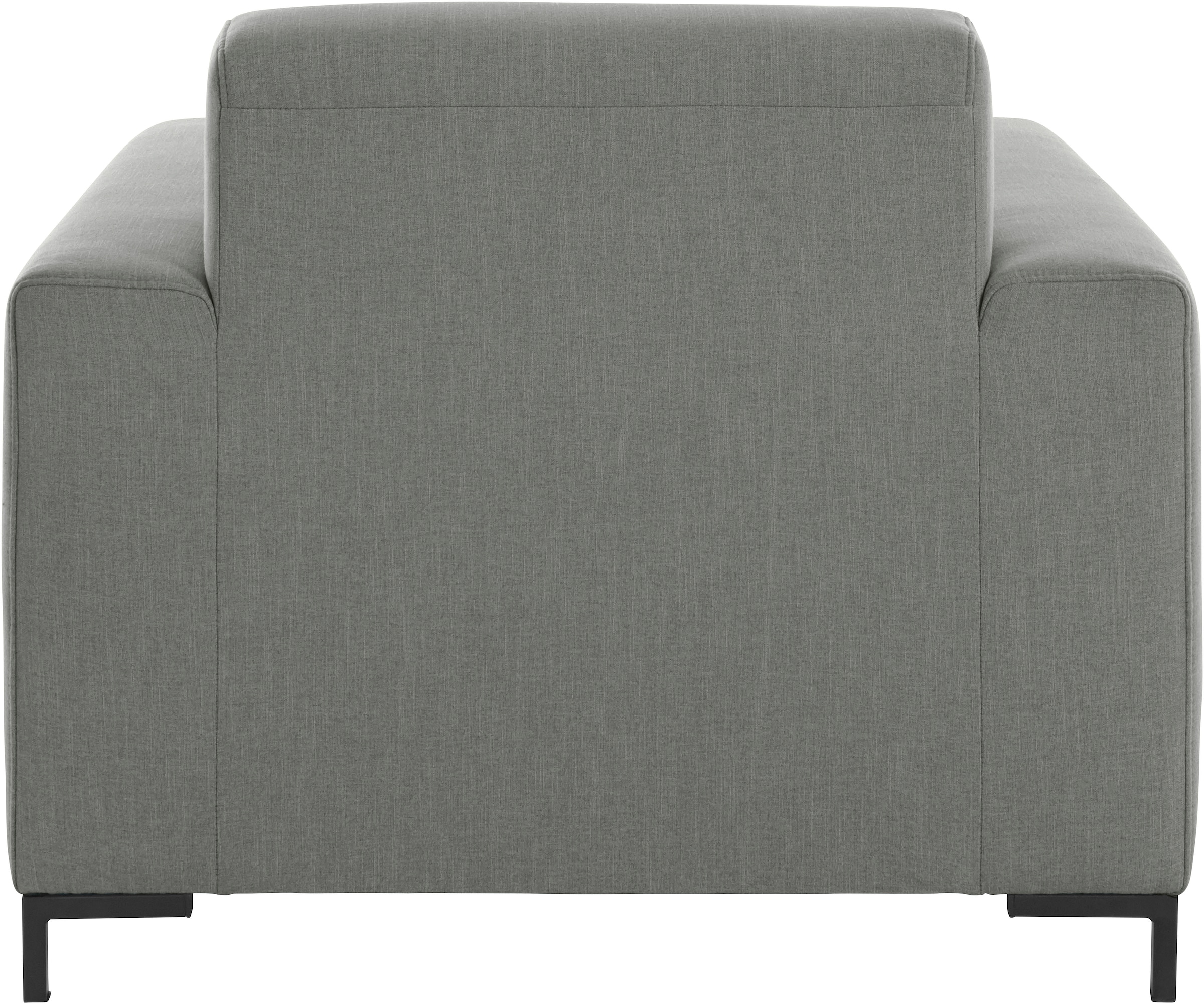 GOODproduct Sessel »Grazzo Loungesessel, moderne Sitzheftung, bequemer Einzelsessel«, hochwertige Stoffe aus recyceltem Material, Steppung im Sitzbereich