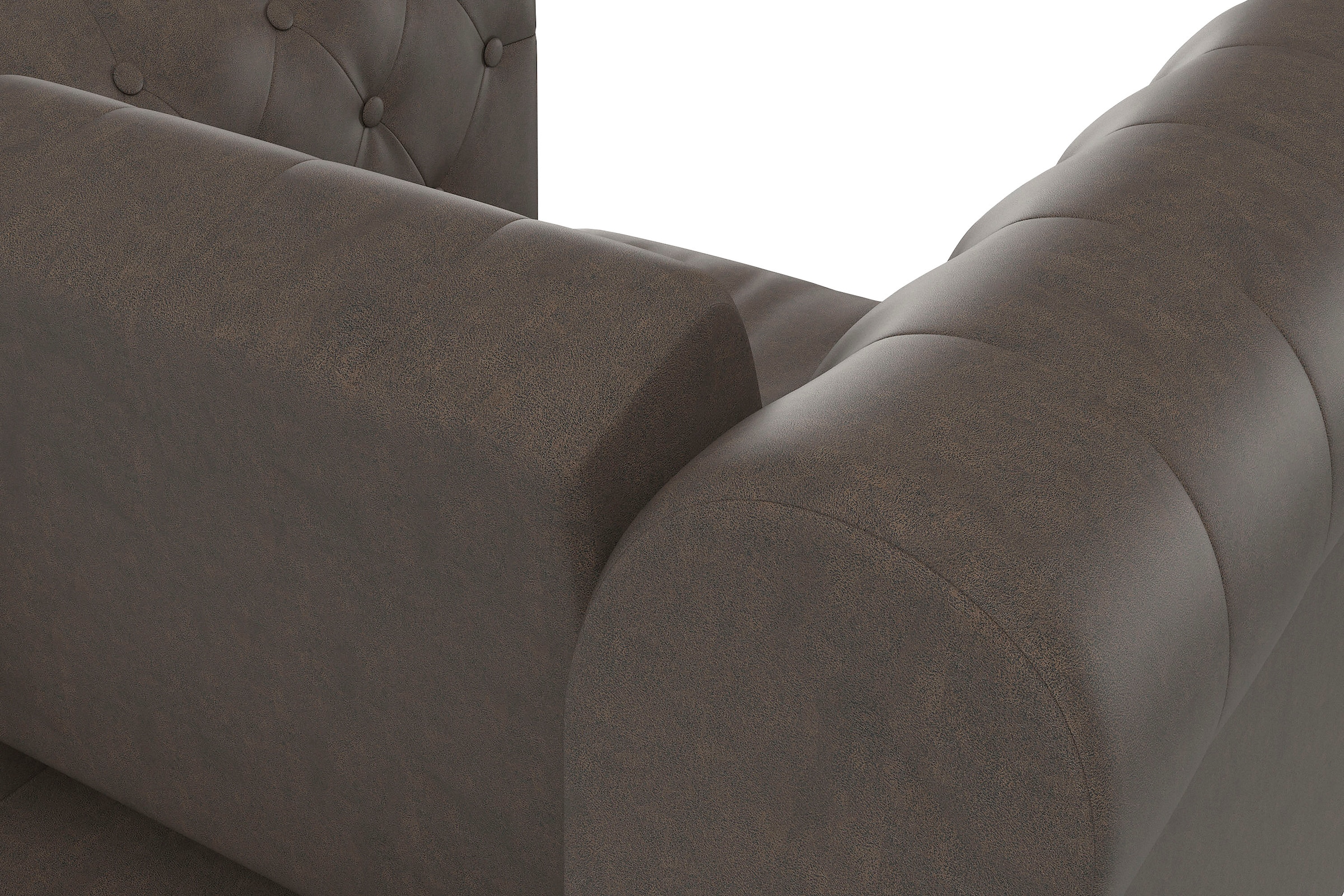 Dorel Home Chesterfield-Sessel »Felix«, mit Rückenlehne 3-fach verstellbar, Beine Massivholz, Sitzhöhe 46 cm