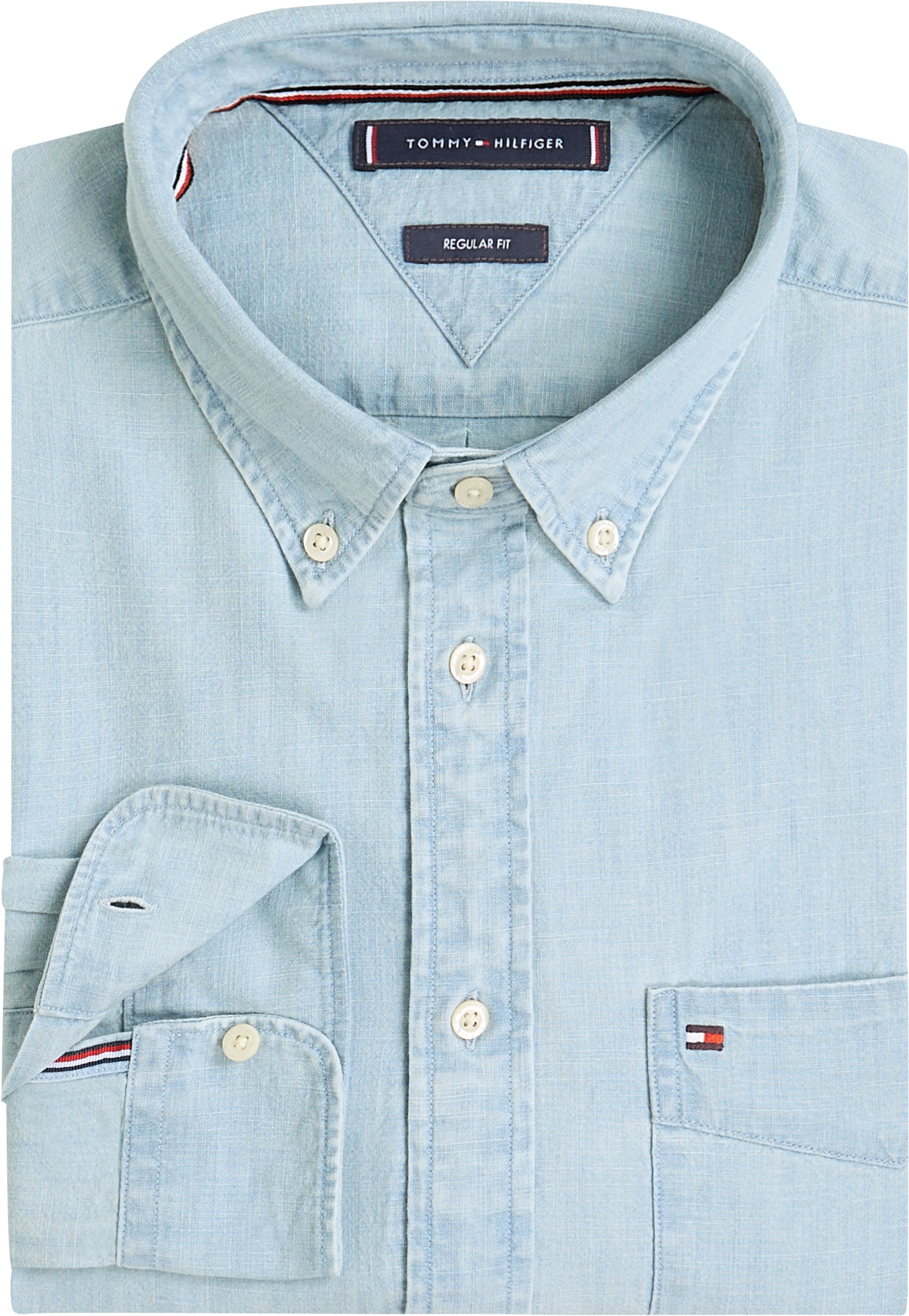 Tommy Hilfiger Langarmhemd »CHAMBRAY POCKET RF SHIRT«