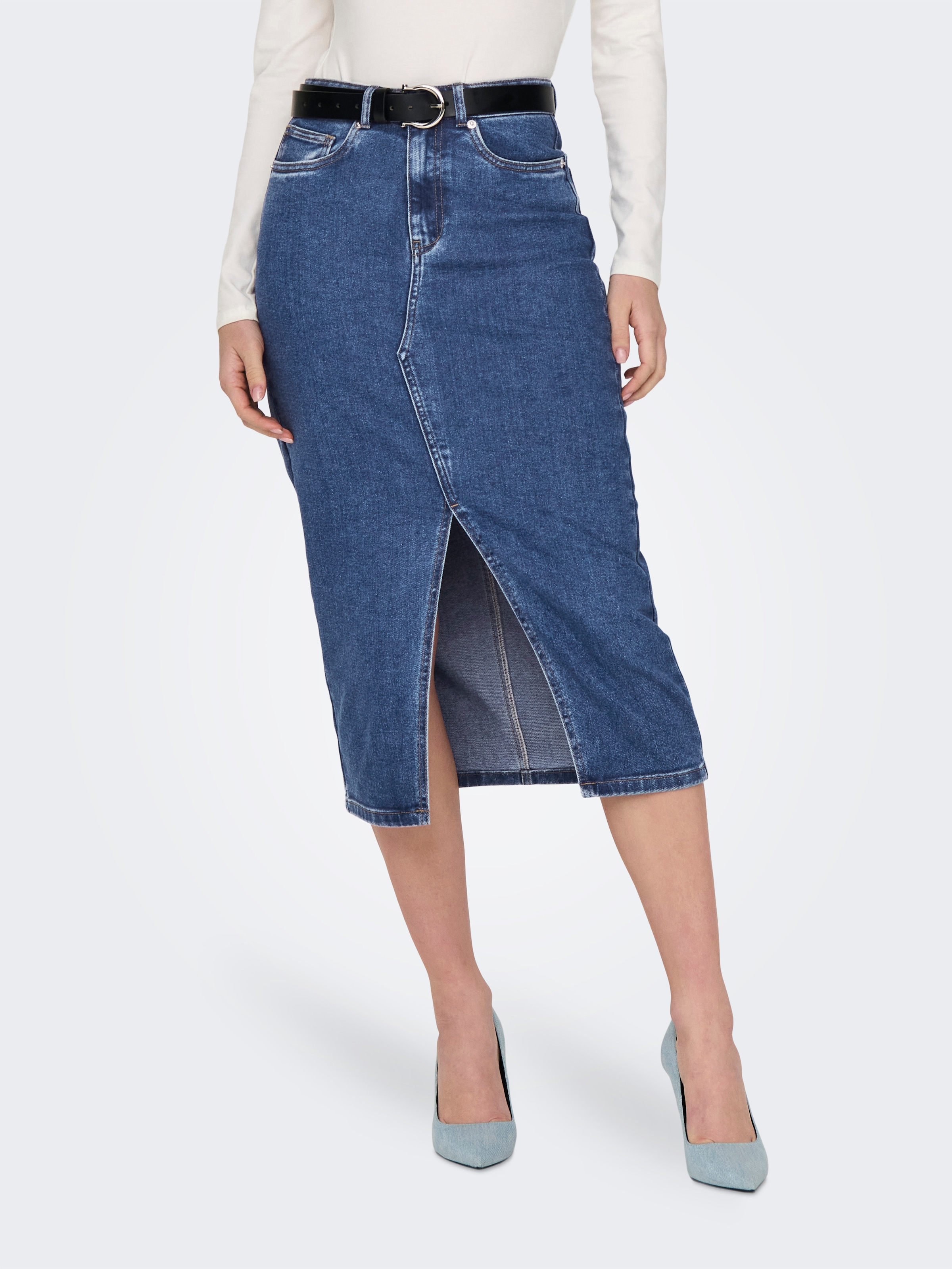 Image of ONLY Jeansrock "ONLSIRI FRONT SLIT SKIRT DNM GUA NOOS"
