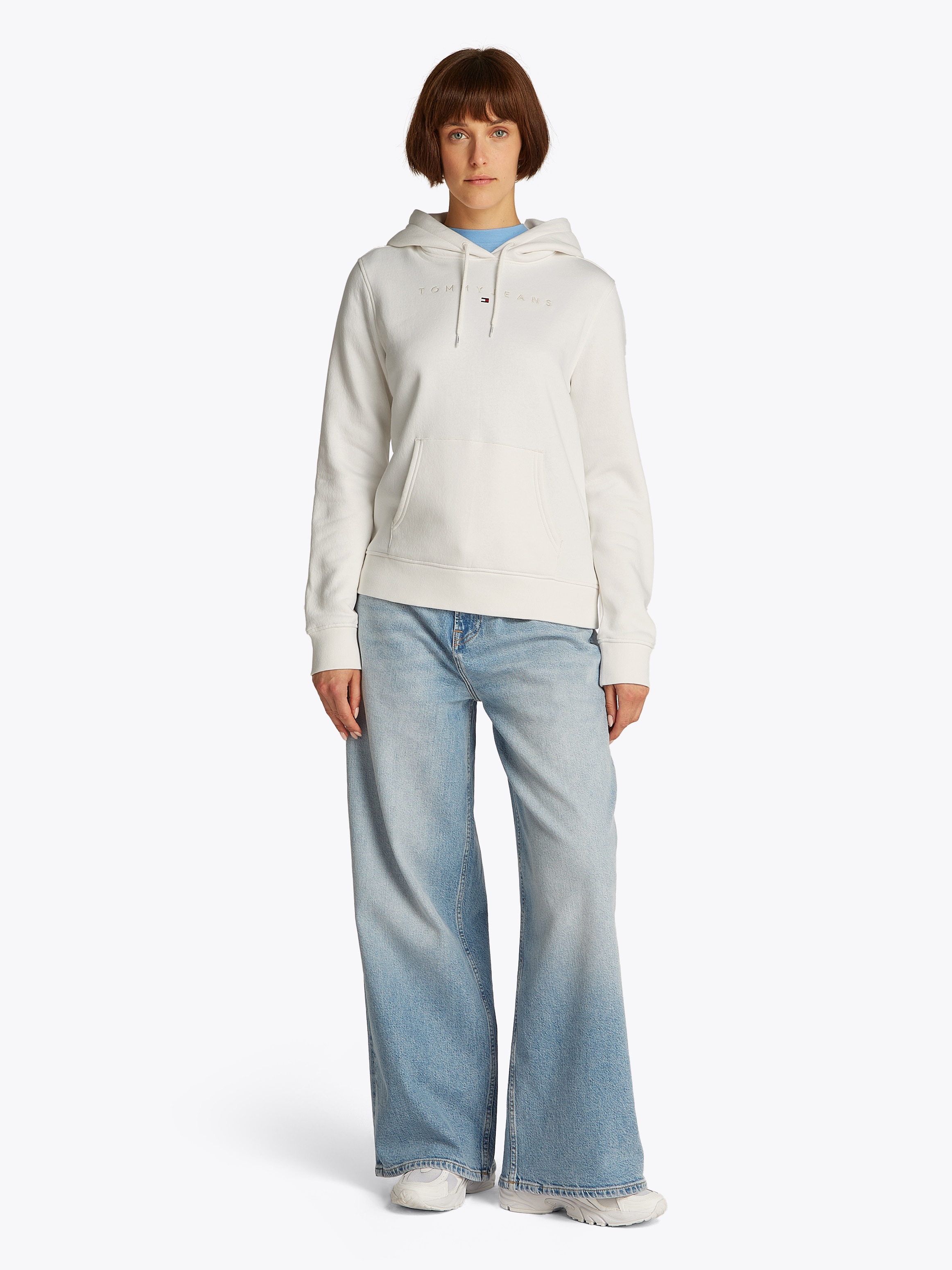 Tommy Jeans Curve Kapuzensweatshirt »TJW REG TONAL LINEAR HOODIE EXT«, in Grossen Grössen, Kapuze, Logostickerei