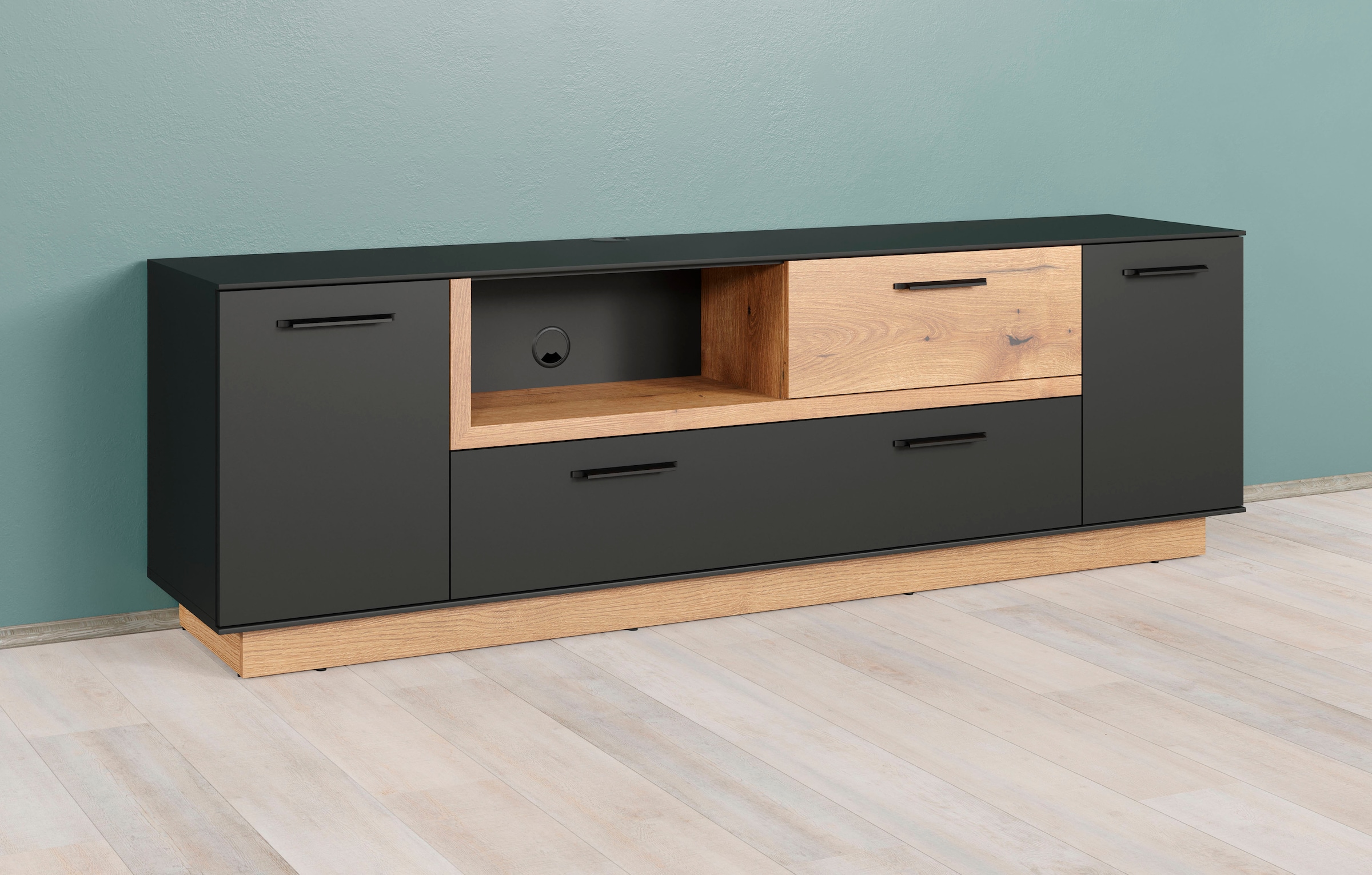 INOSIGN TV-Bank »Premont« 1 Stk. tlg. Eleganter, zweifarbiger TV-Schrank - Lowboard mit Soft-Close