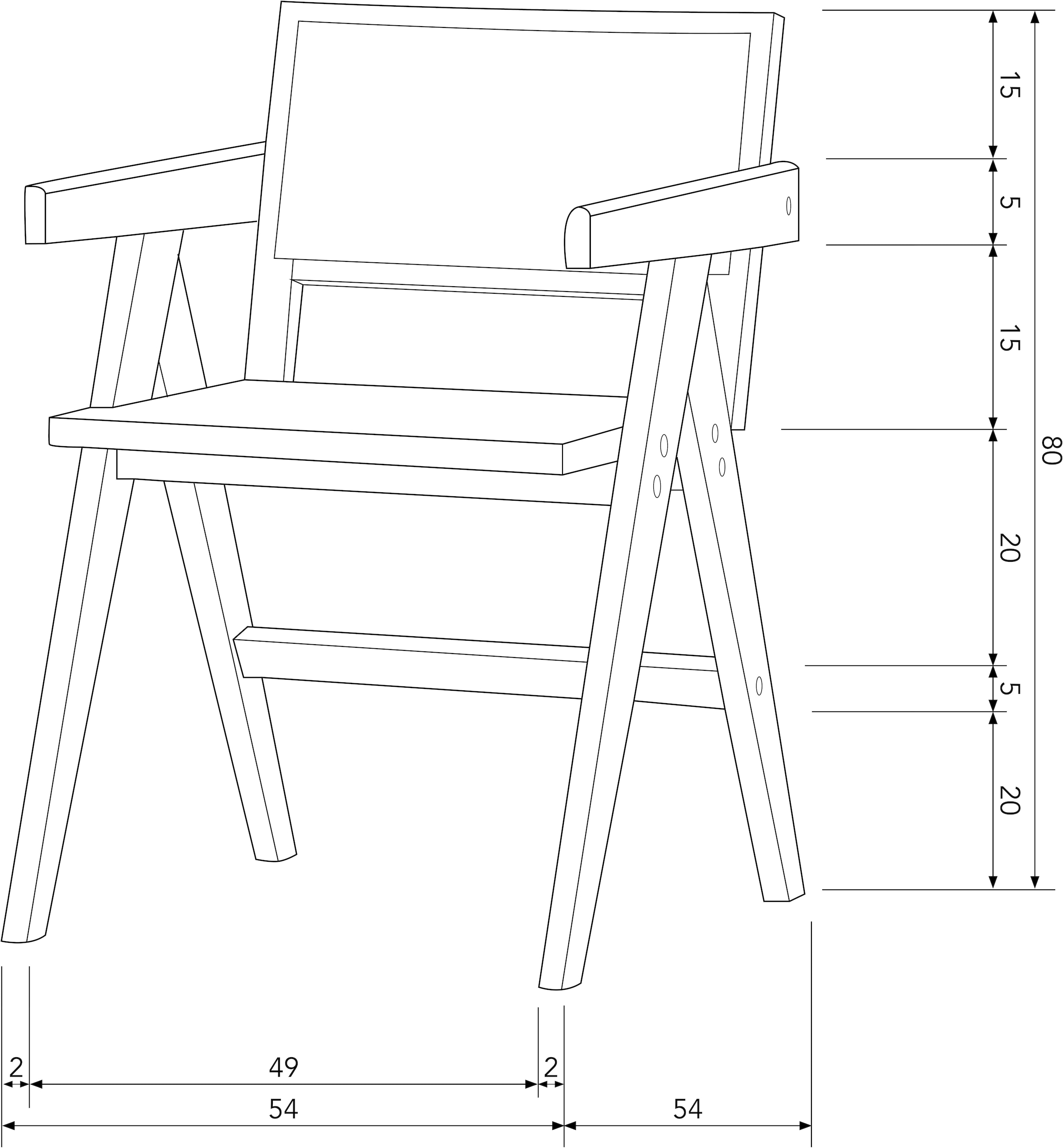 WOOOD Esszimmerstuhl »Gunn mit Kiefernholz und Rattangeflecht B 54 x T 54 x H 80 cm« () Kiefernholz mit Rattangeflecht, behandeltes Holz für lange Lebensdauer