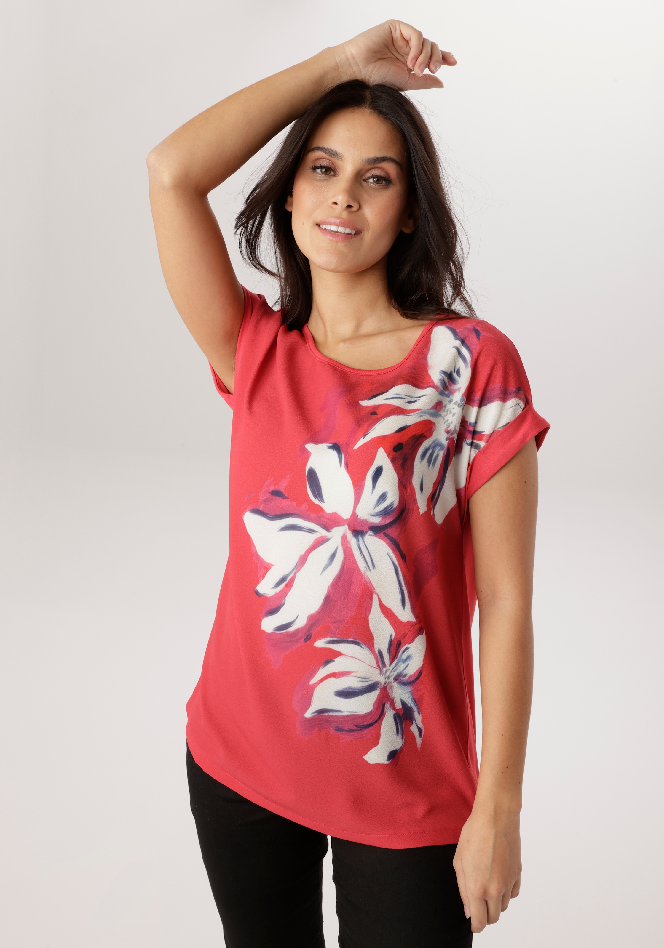 Image of Aniston SELECTED Shirtbluse im Materialmix - NEUE KOLLEKTION