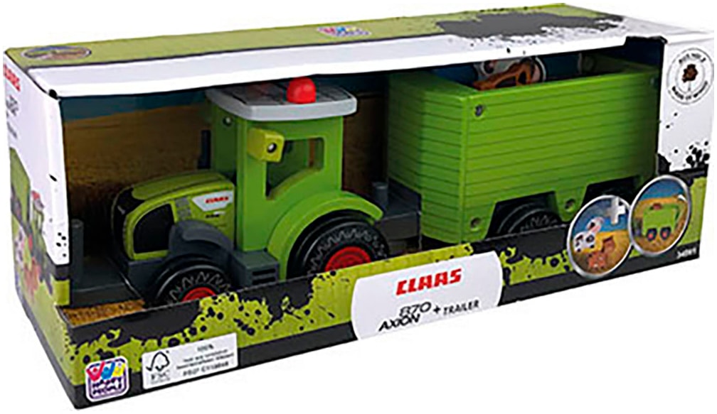 Happy People Spielzeug-Traktor »CLAAS Kids Axion 870« aus Holz, mit Viehanhänger