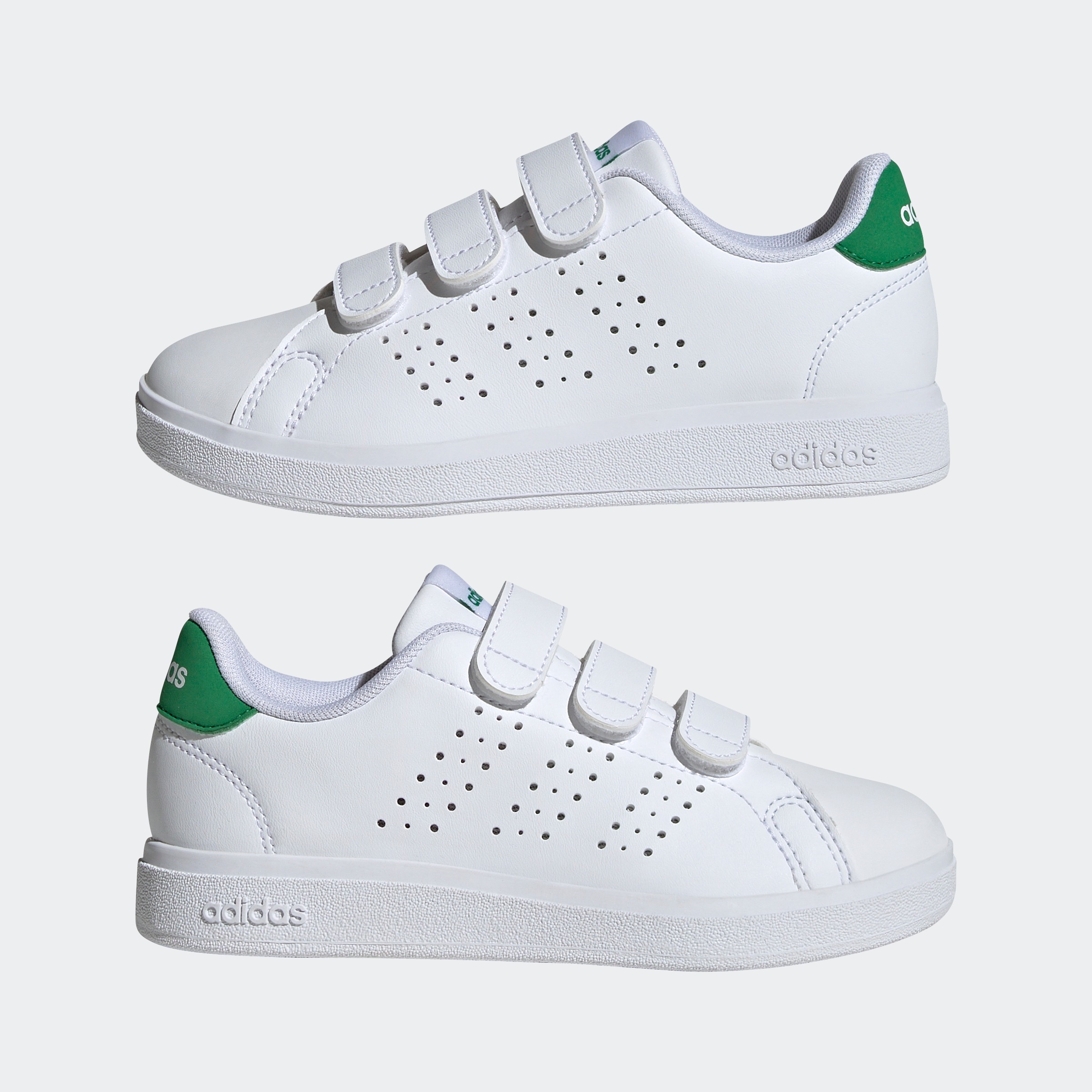 adidas Sportswear Klettschuh »ADVANTAGE BASE 2.0 KIDS«, Design auf den Spuren des adidas Stan Smith