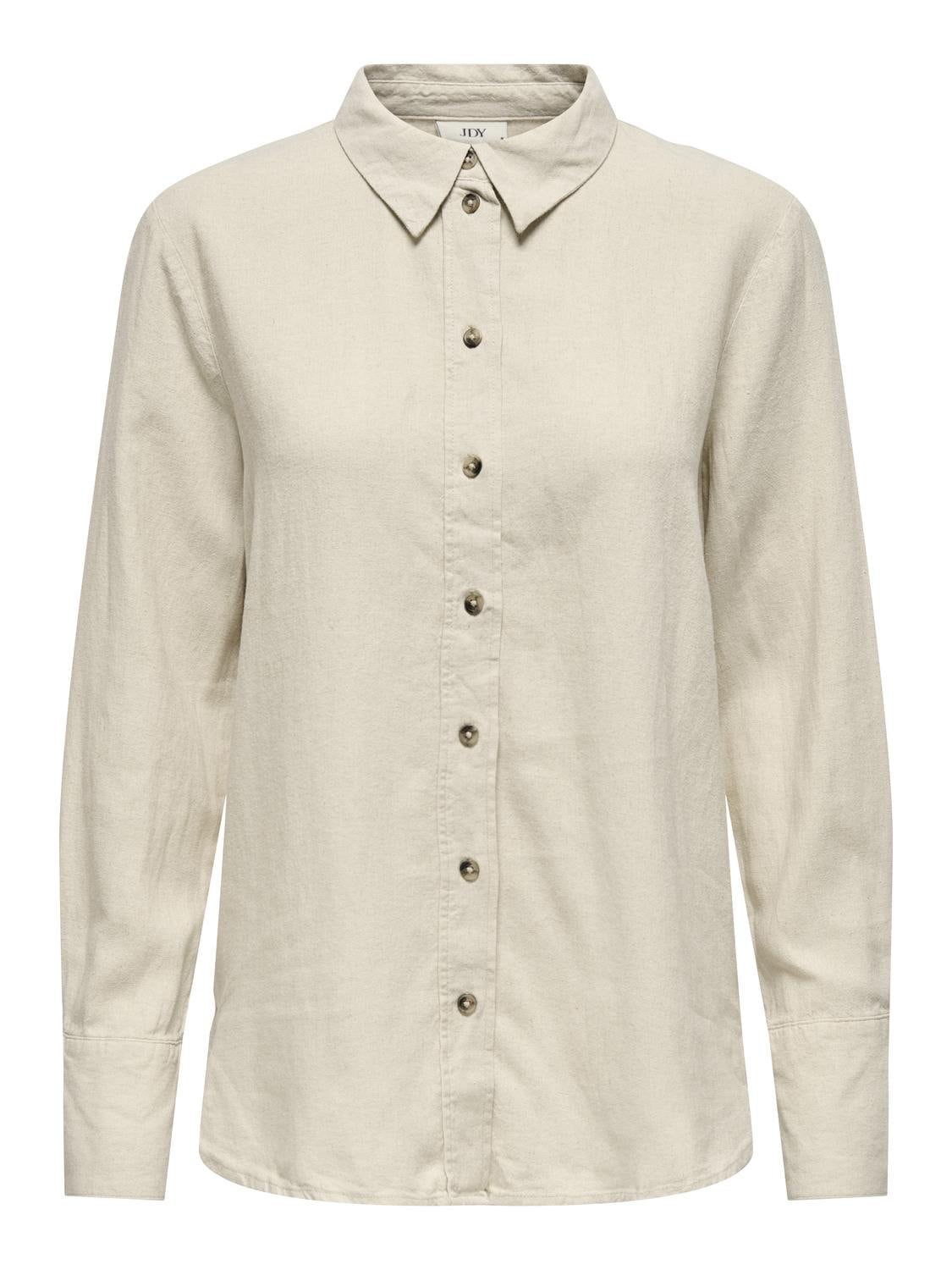 JDY Blouse chemise »JDYSAY L/S LINEN LOOSE SHIRT WVN NOOS«