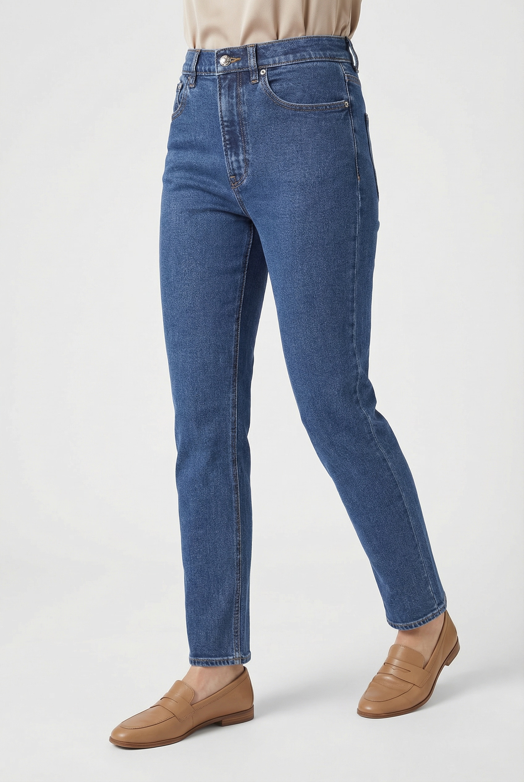 Image of Calvin Klein Jeans Straight-Jeans "HGH RS STRGHT CK ESS" Mit Gürtelschlaufen