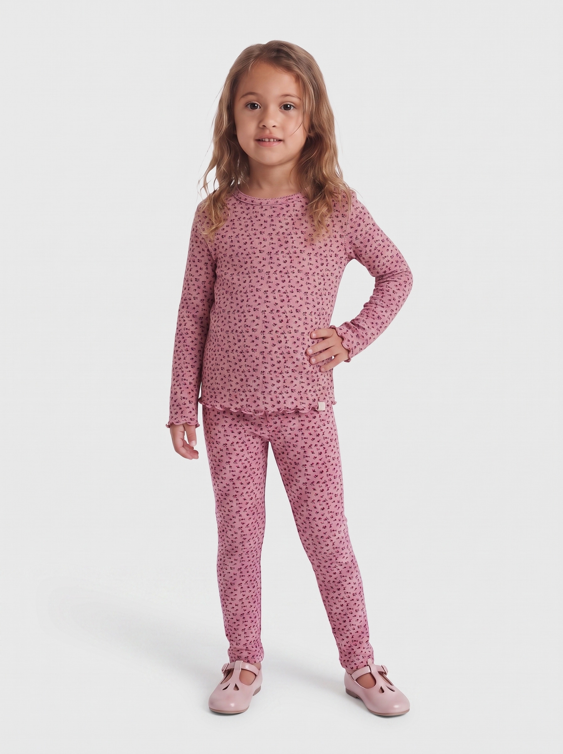 KIDS ONLY T-shirt à manches longues »KMGTRINNY AOP LS O-NCK TOP JRS NOOS« mélange de coton, ajusté