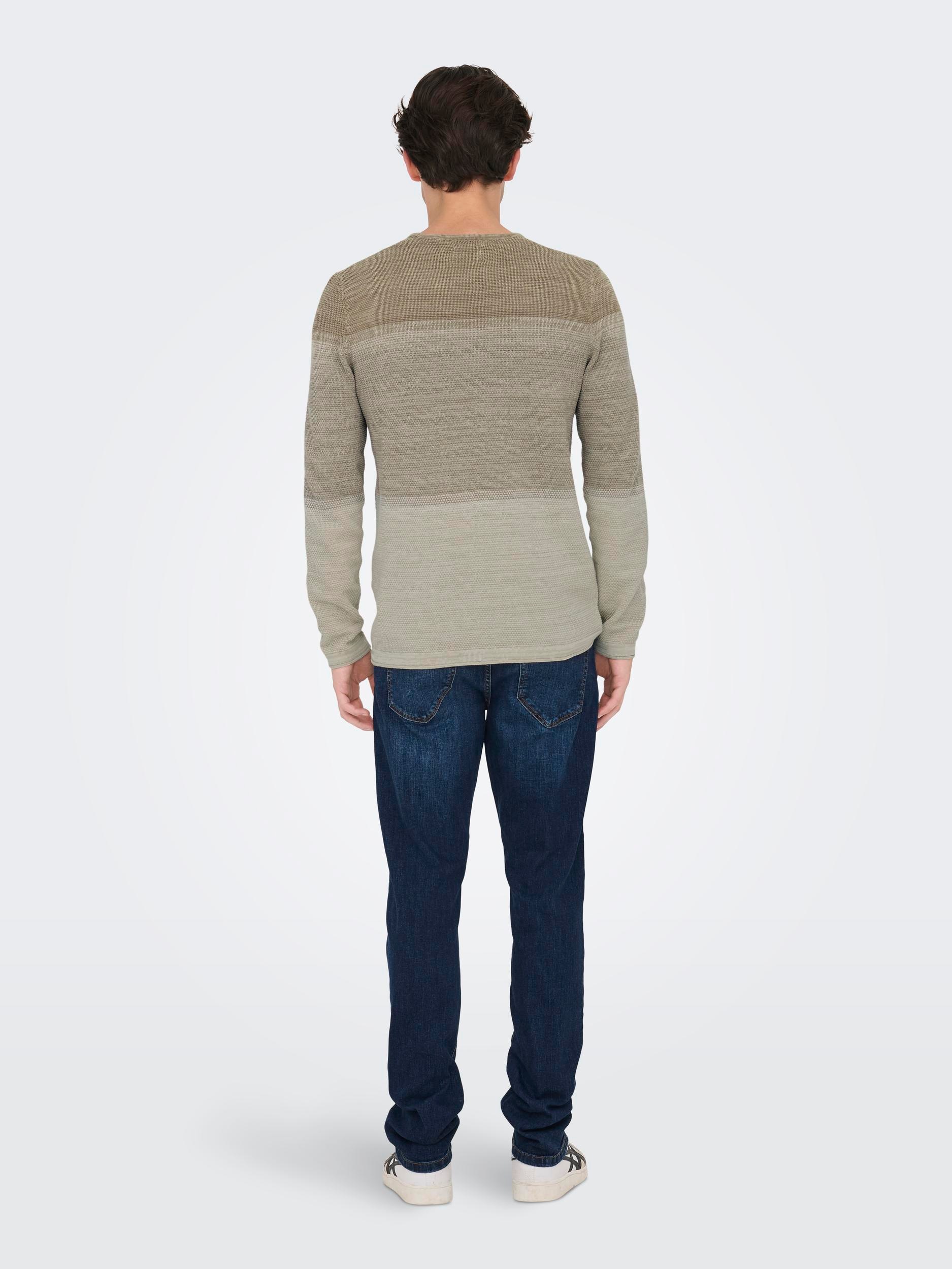 ONLY & SONS Rundhalspullover »ONSPANTER REG 12 STRUC CREW KNIT NOOS«