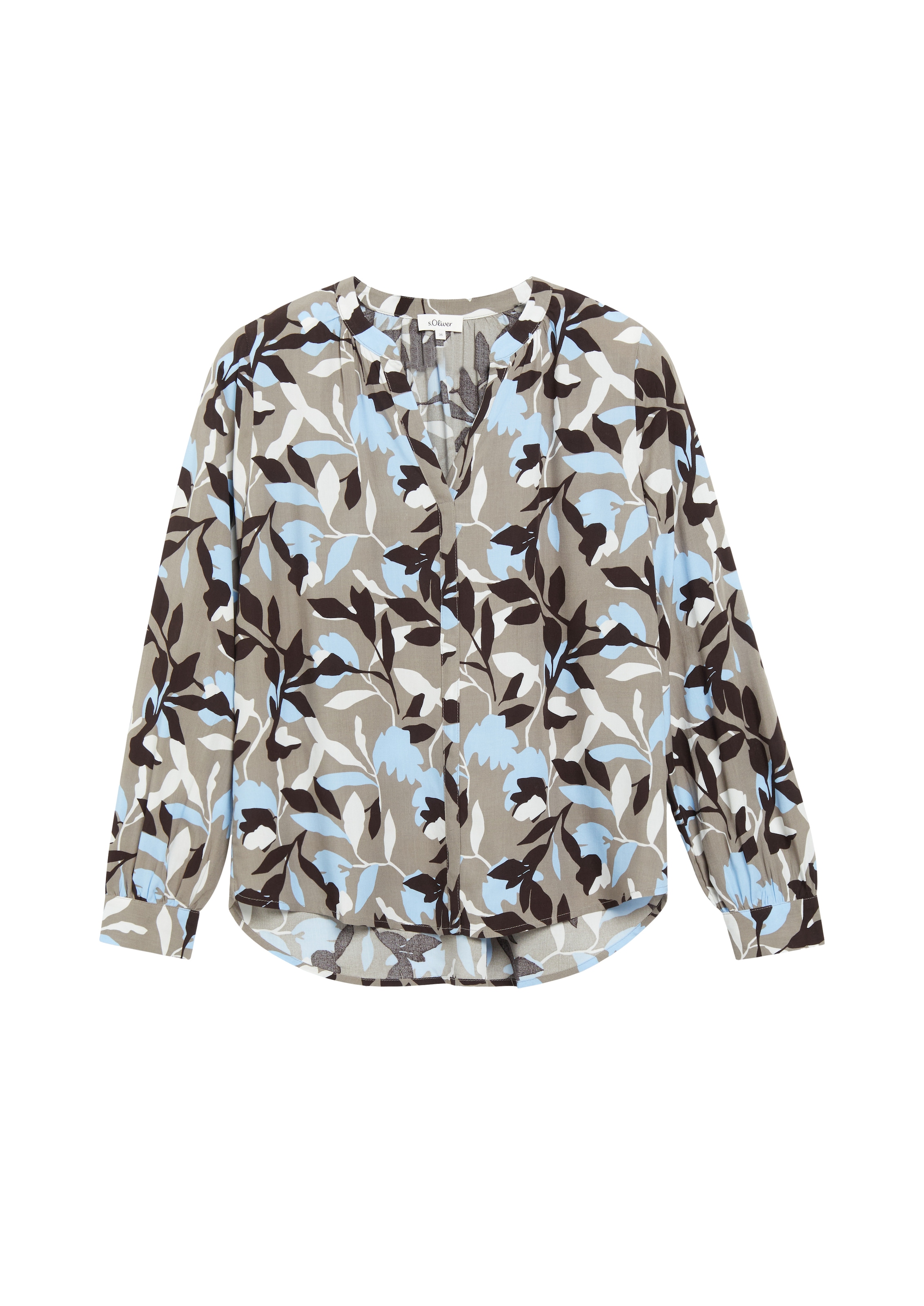 s.Oliver Langarmbluse im Tunika-Look und mit floralem Muster