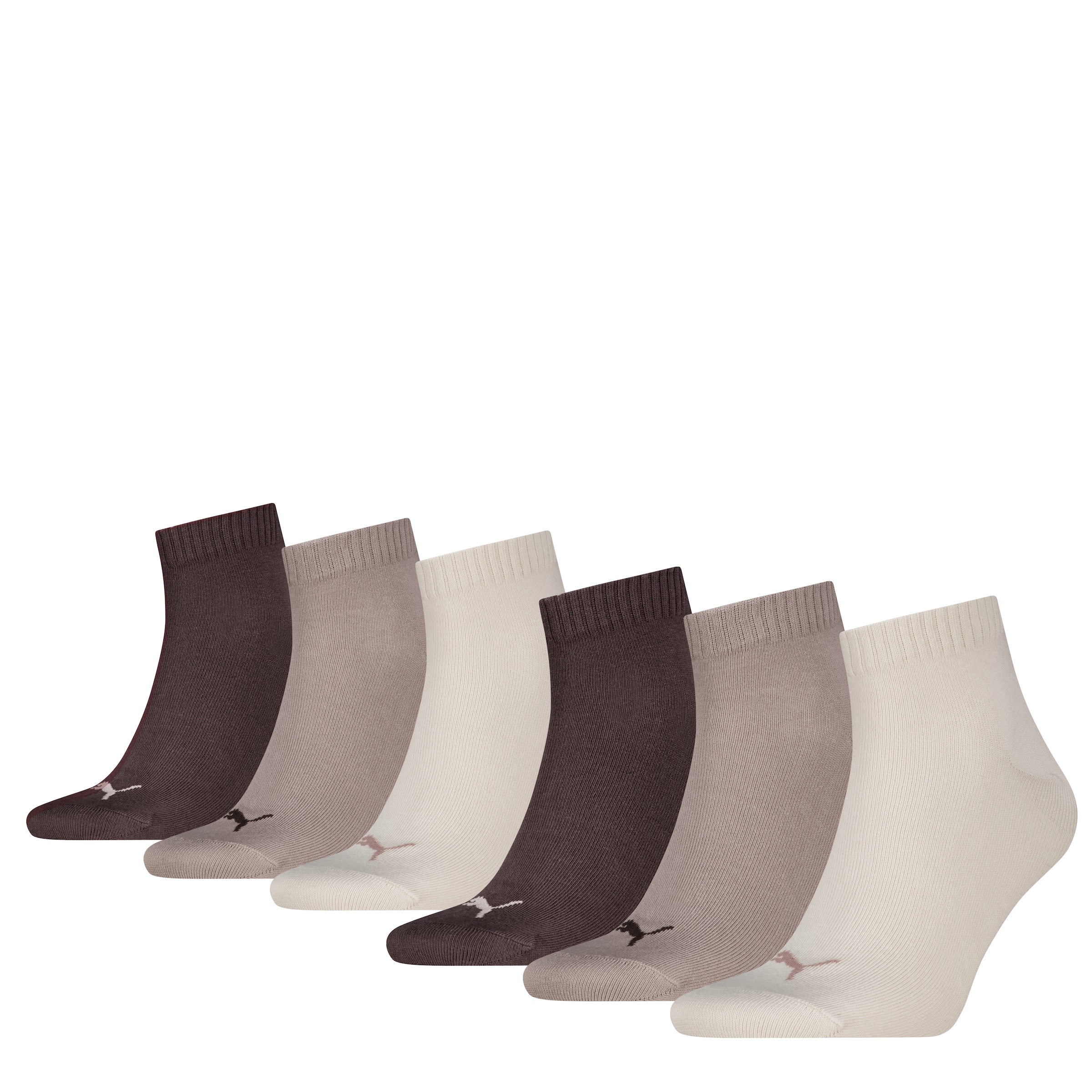 Image of PUMA Kurzsocken "PUMA UNISEX QUARTER PLAIN 6P ECOM" 6 Paar, 6 Paar tlg. mit Rippbündchen