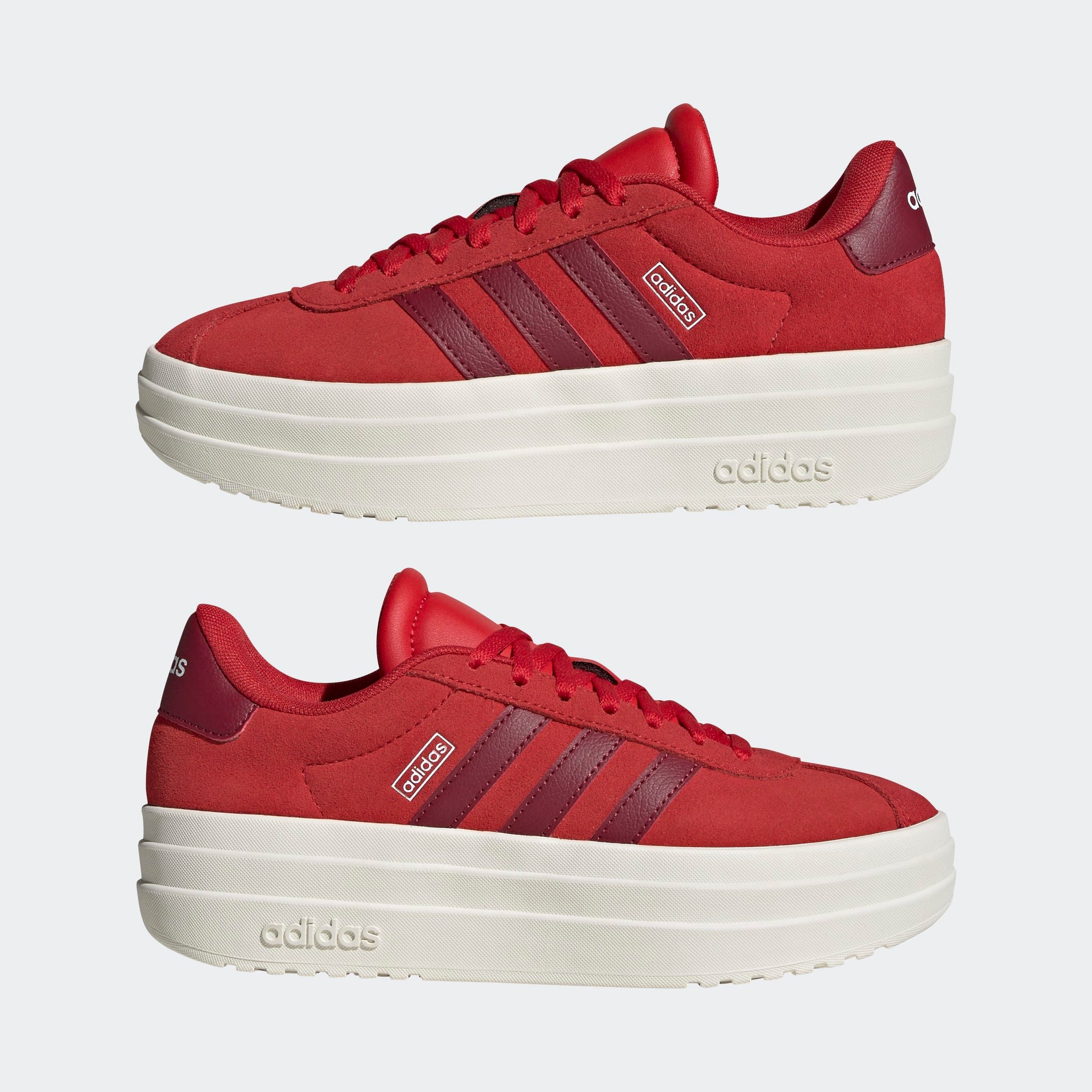 adidas Sportswear Plateausneaker »VL COURT BOLD LIFESTYLE KIDS«, Design auf den Spuren des adidas Gazelle Bold