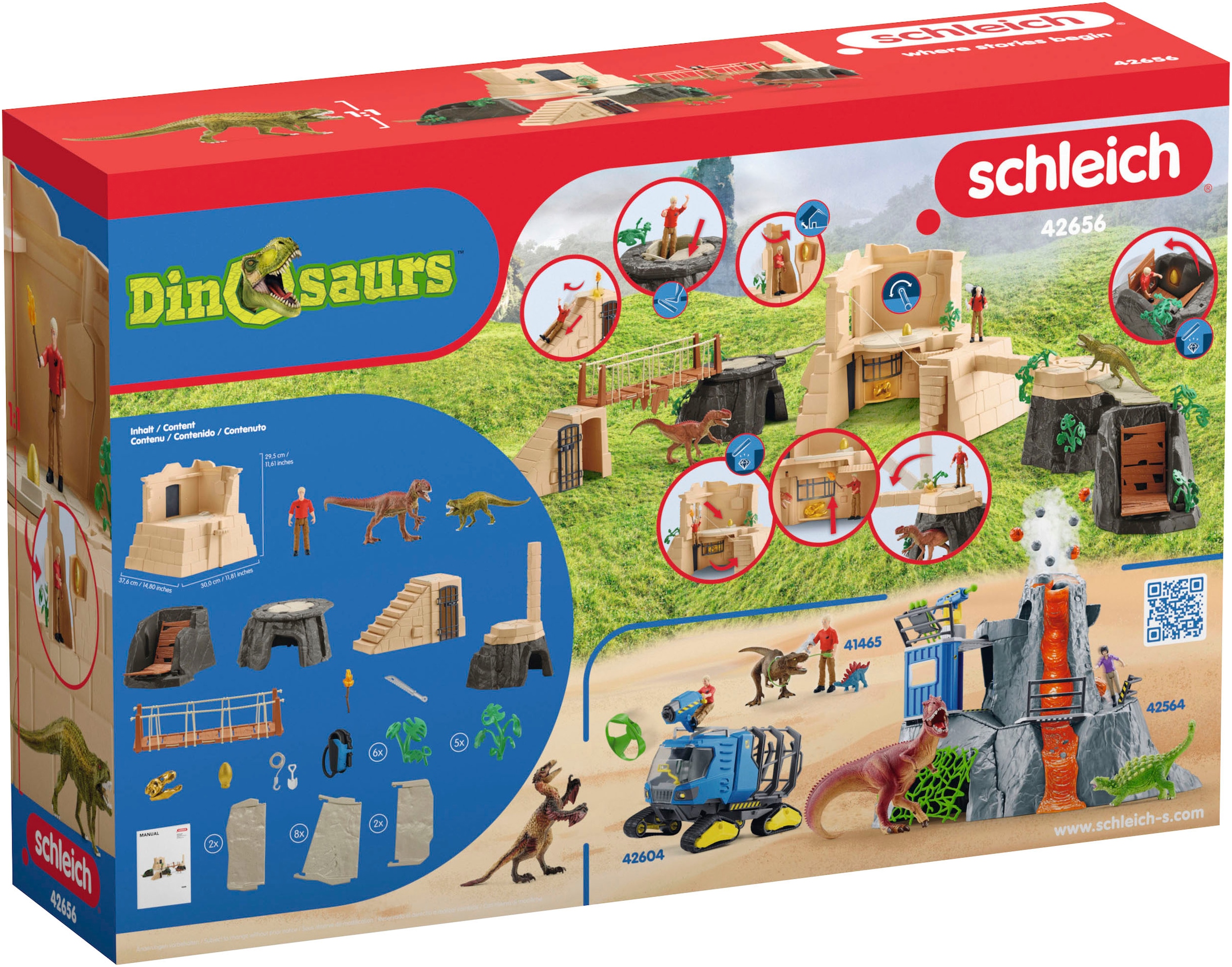 Schleich® Monde de jeu »DINOSAURS, Dino Tempel-Eroberung Mega-Set (42656)«