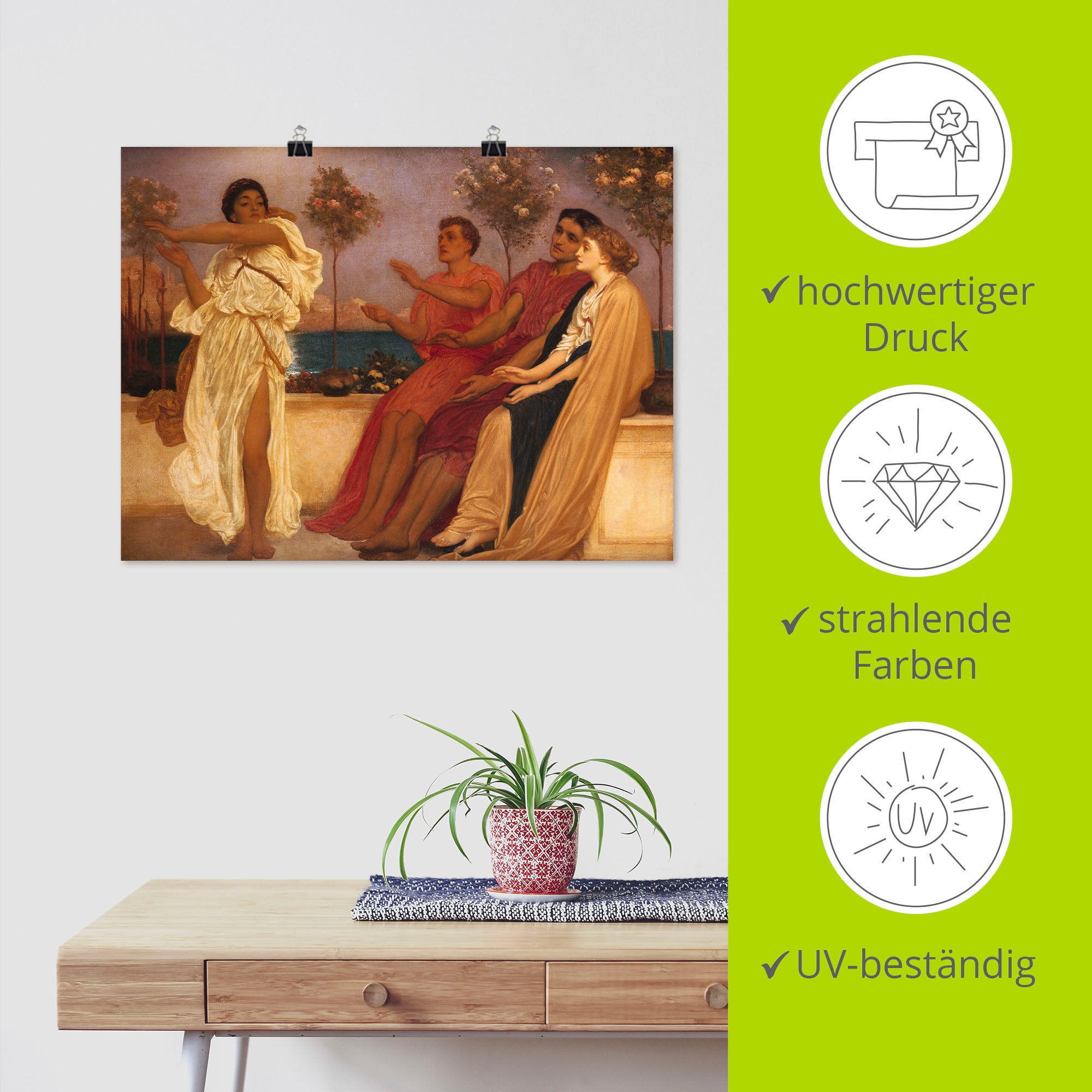 Artland Wandbild »Tanzendes griechisches Mädchen.« Gruppen & Familien 1 Stk. tlg. als Leinwandbild, Poster in verschied. Grössen