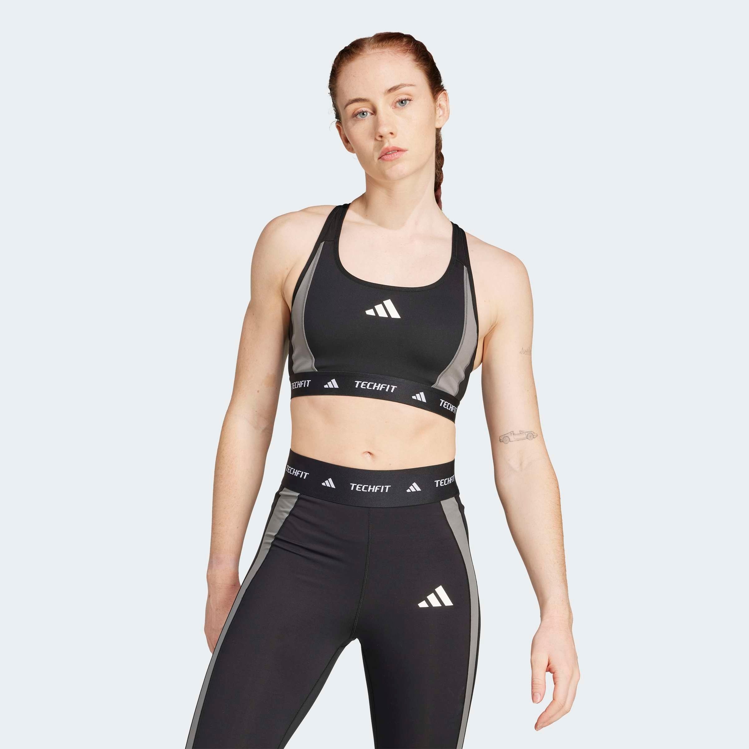 Image of adidas Performance Sport-BH "TECHFIT MEDIUM SUPPORT COLORBLOCK"