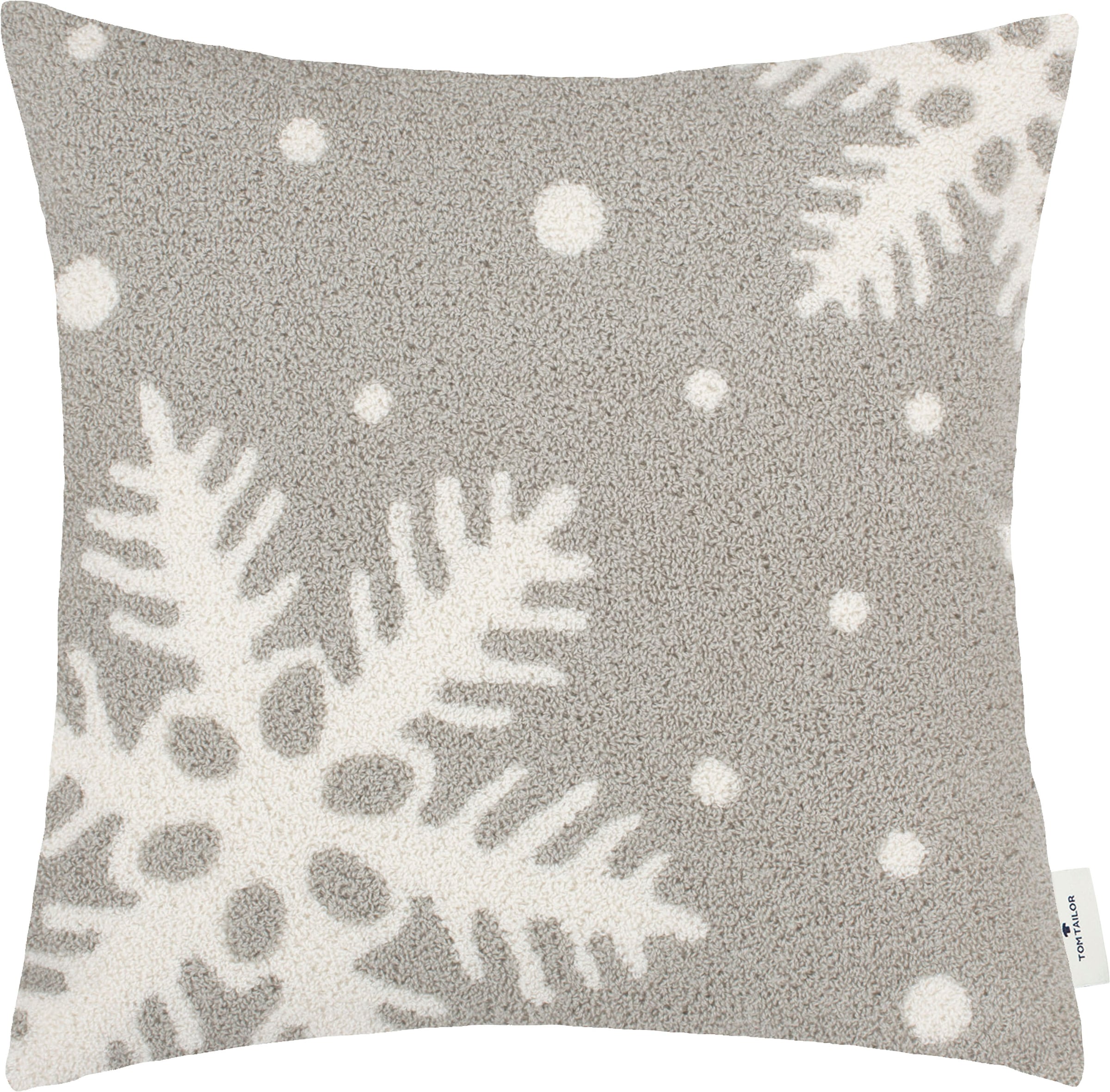 Image of TOM TAILOR HOME Dekokissen "Winter Flake" mit hochertigem Bouclé-Effekt, Kissenhülle ohne Füllung, 1 Stück