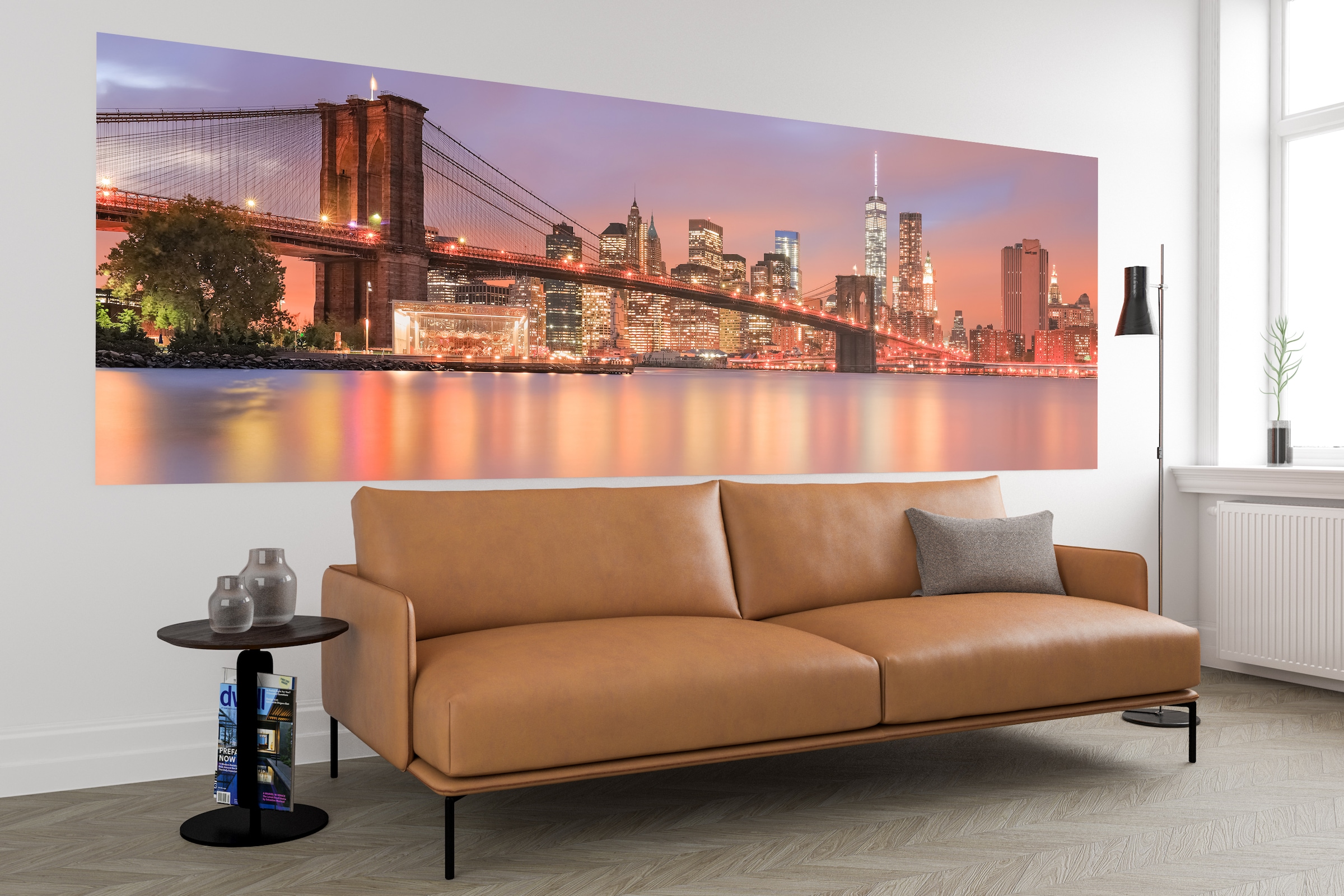 Image of Komar Fototapete "Vlies Fototapete - Brooklyn Nights - Grösse 368 x 124 cm" Motiv bedruckt glatt