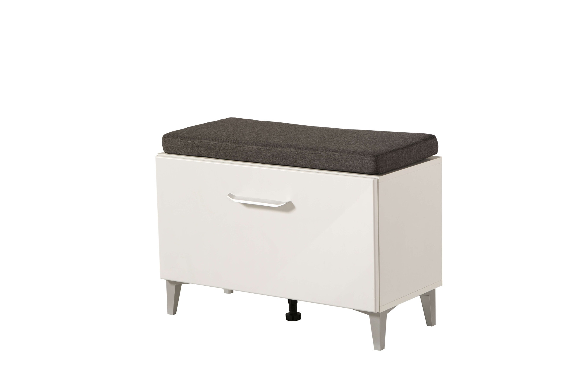 Image of Home affaire Schuhbank "Como, Schuhschrank, Schuhregal, Schuhtruhe, Breite 75 cm" mit Sitzkissen und eine Klapptür, in Opaque Weiss