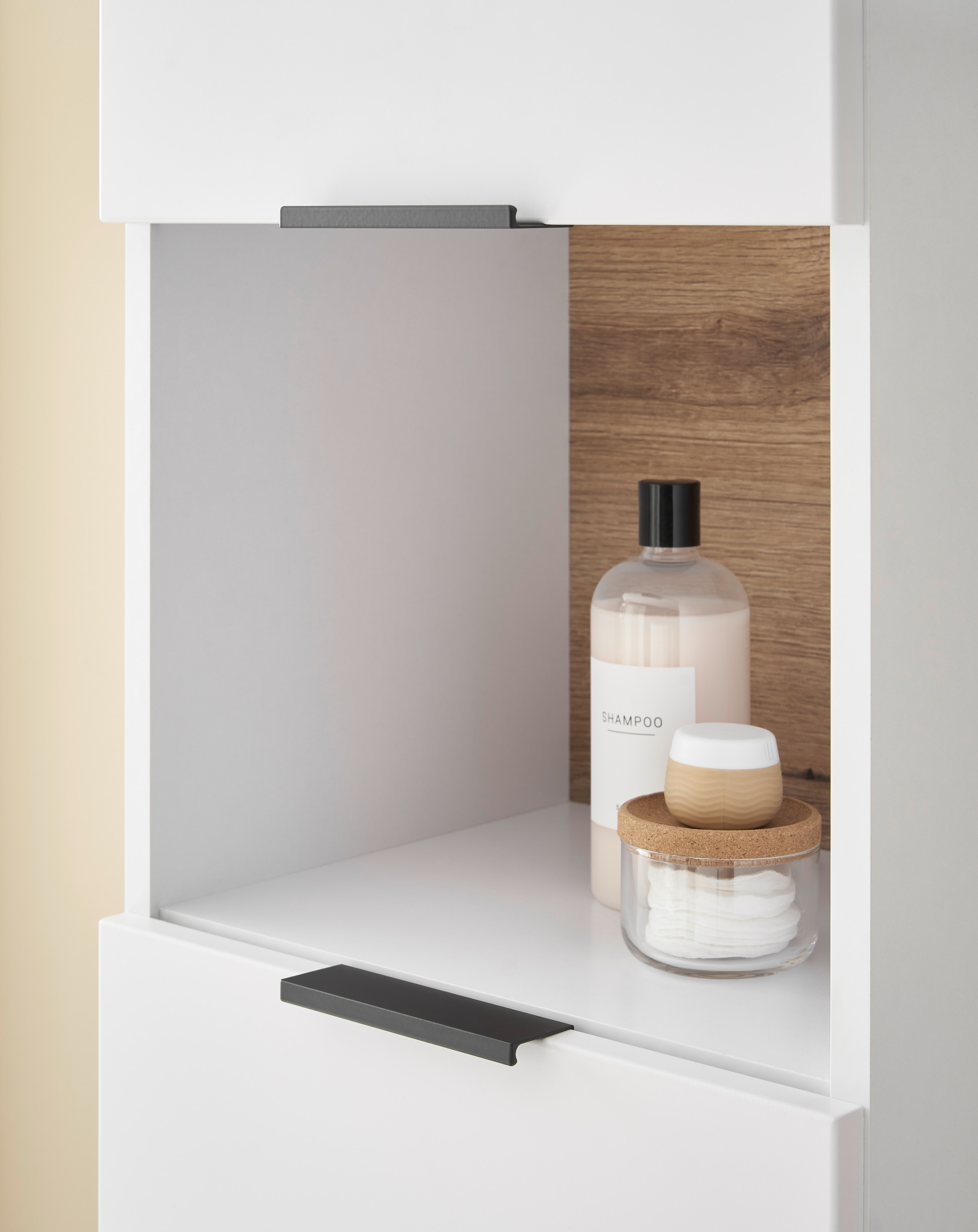 BASIC by Balculina Armoire haute »Denver Hochschrank, Badezimmerschrank BxHxT 38x195x32« 1 cuis tlg. Largeur 38 cm, porte montable G/D, Softclose